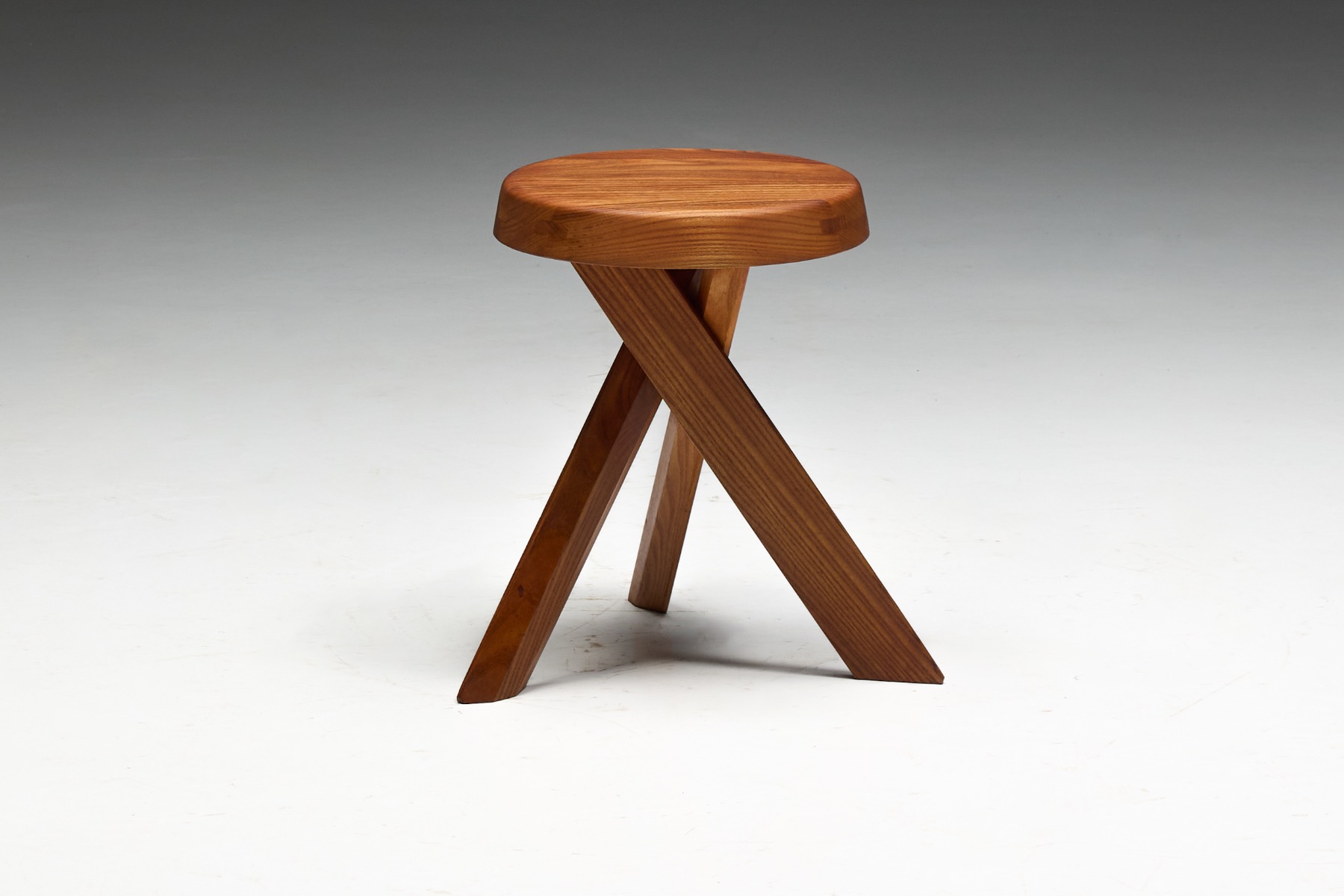 Tripod Stool by Pierre Chapo, France - 1970s