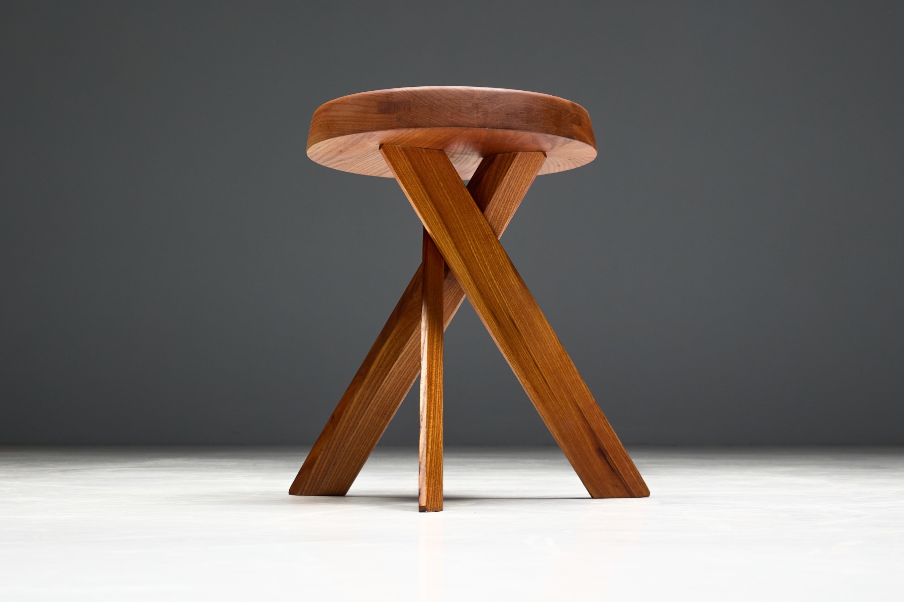 Tripod Stool by Pierre Chapo, France - 1970s
