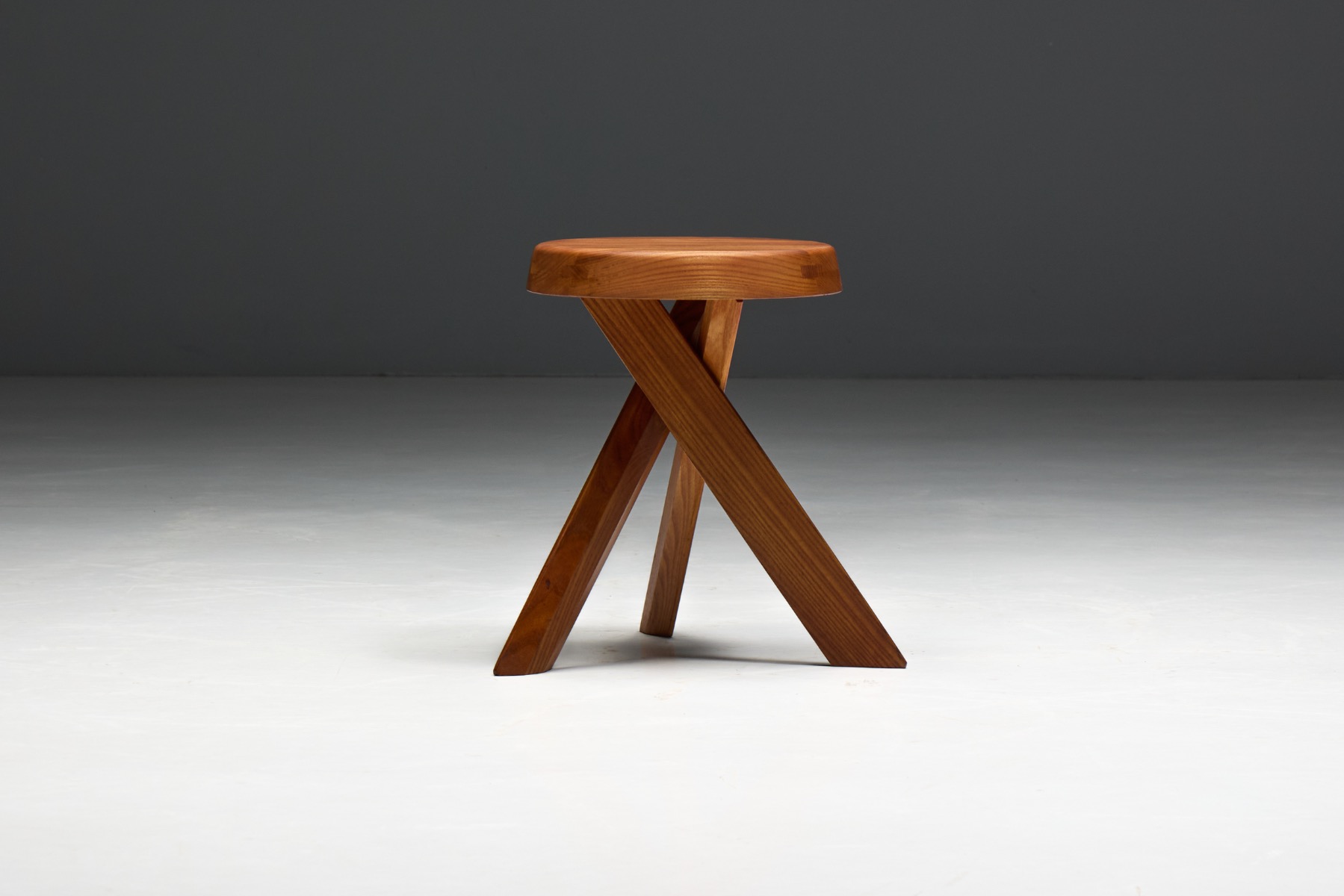 Tripod Stool by Pierre Chapo, France - 1970s