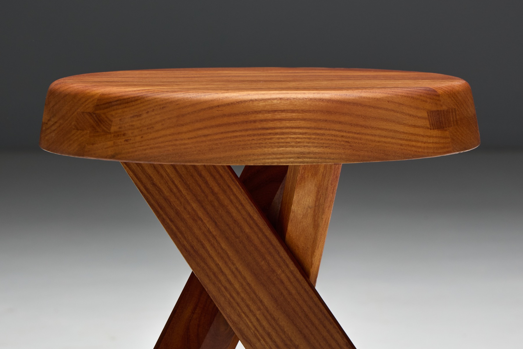 Tripod Stool by Pierre Chapo, France - 1970s