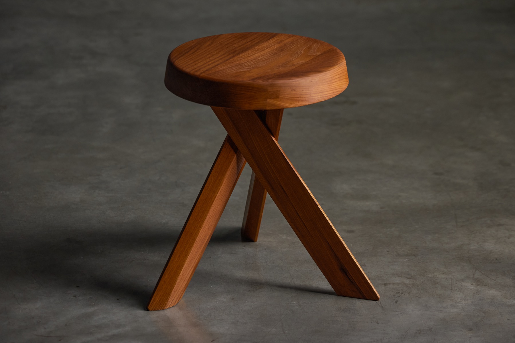 Tripod Stool by Pierre Chapo, France - 1970s