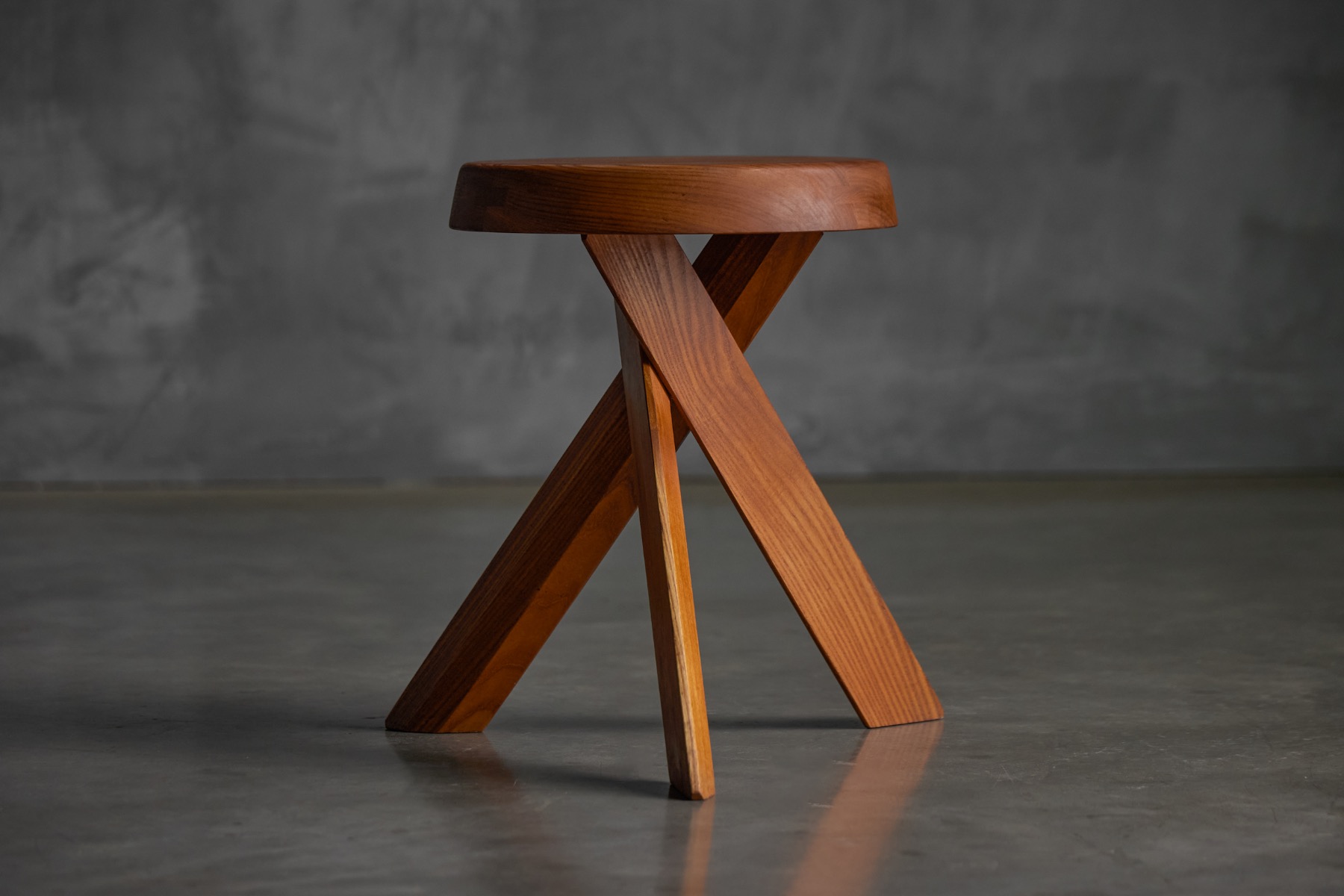 Tripod Stool by Pierre Chapo, France - 1970s