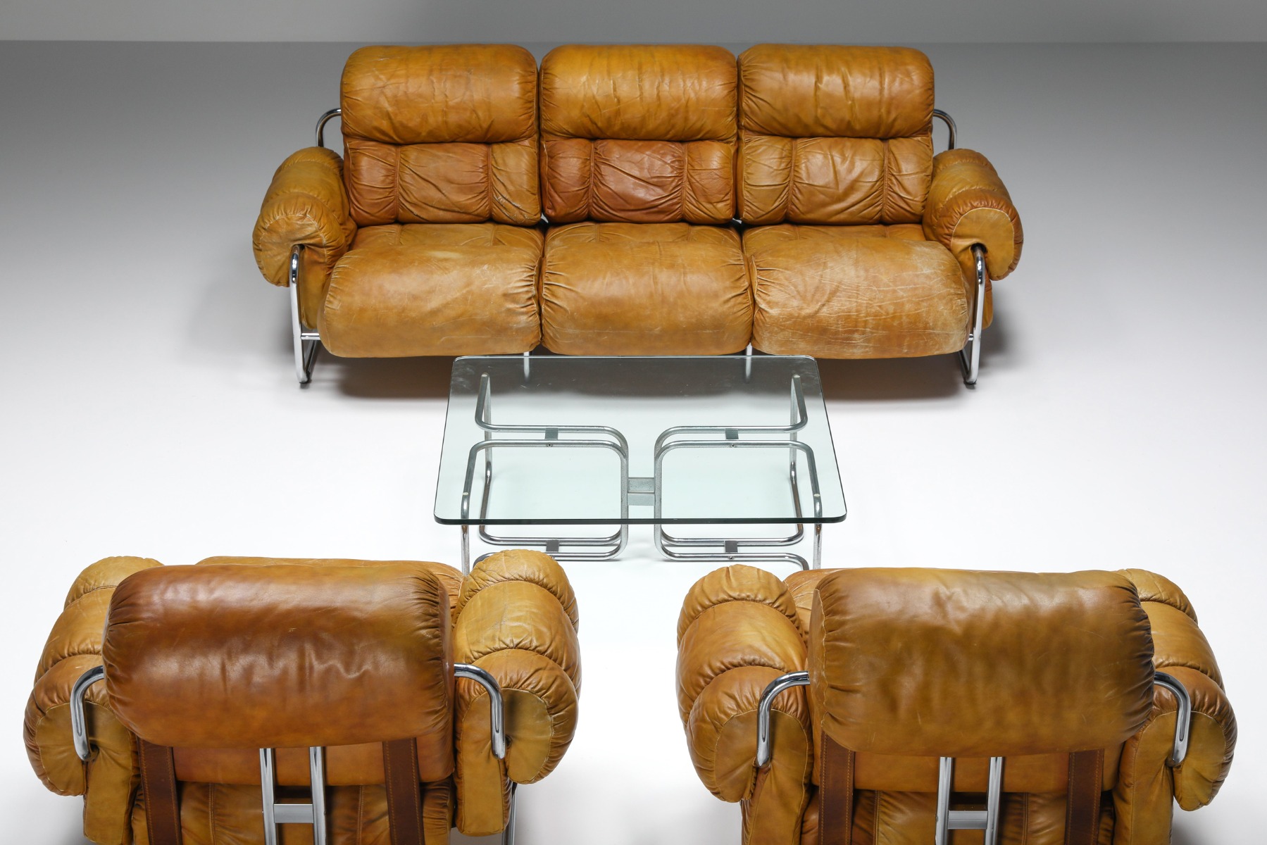 Tucroma Lounge Chairs set By Guido Faleschini for Pace Collection - 1970's