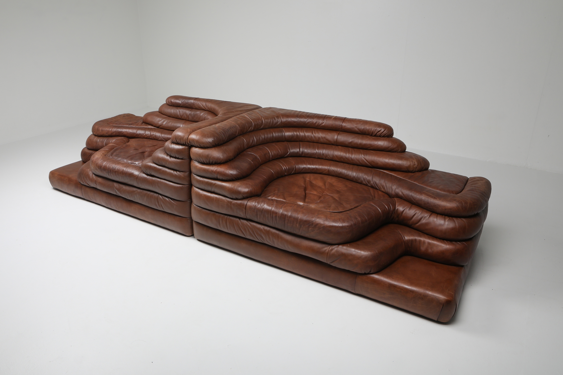 De Sede DS 1025 Terrazza Lounge Chair in Brown Leather - 1970s