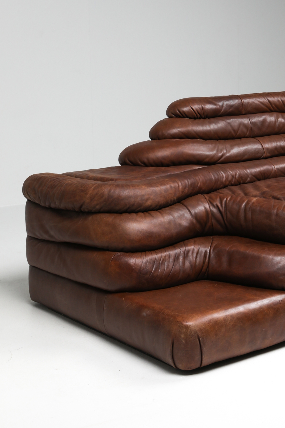 De Sede DS 1025 Terrazza Lounge Chair in Brown Leather - 1970s
