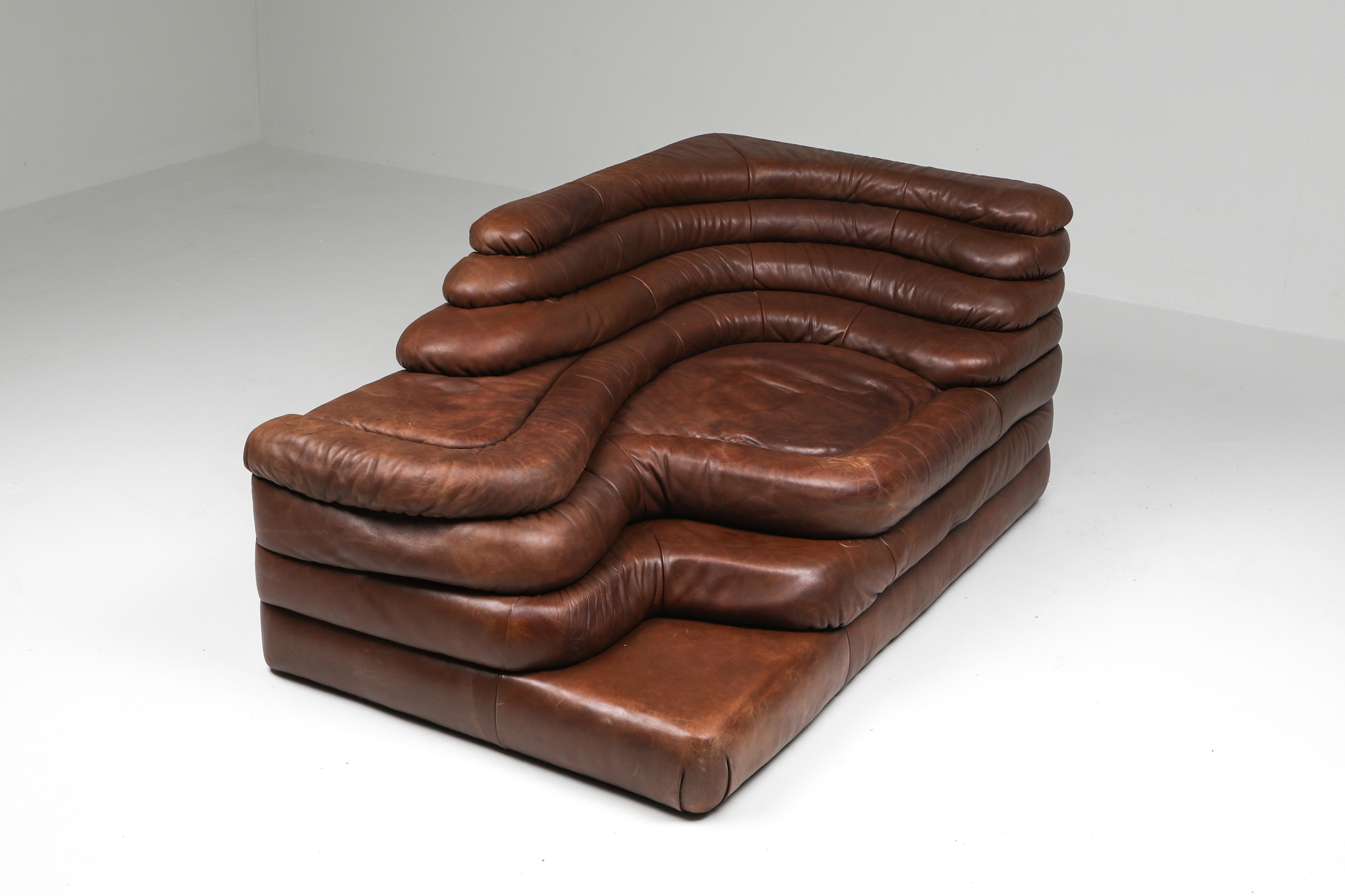 De Sede DS 1025 Terrazza Lounge Chair in Brown Leather - 1970s
