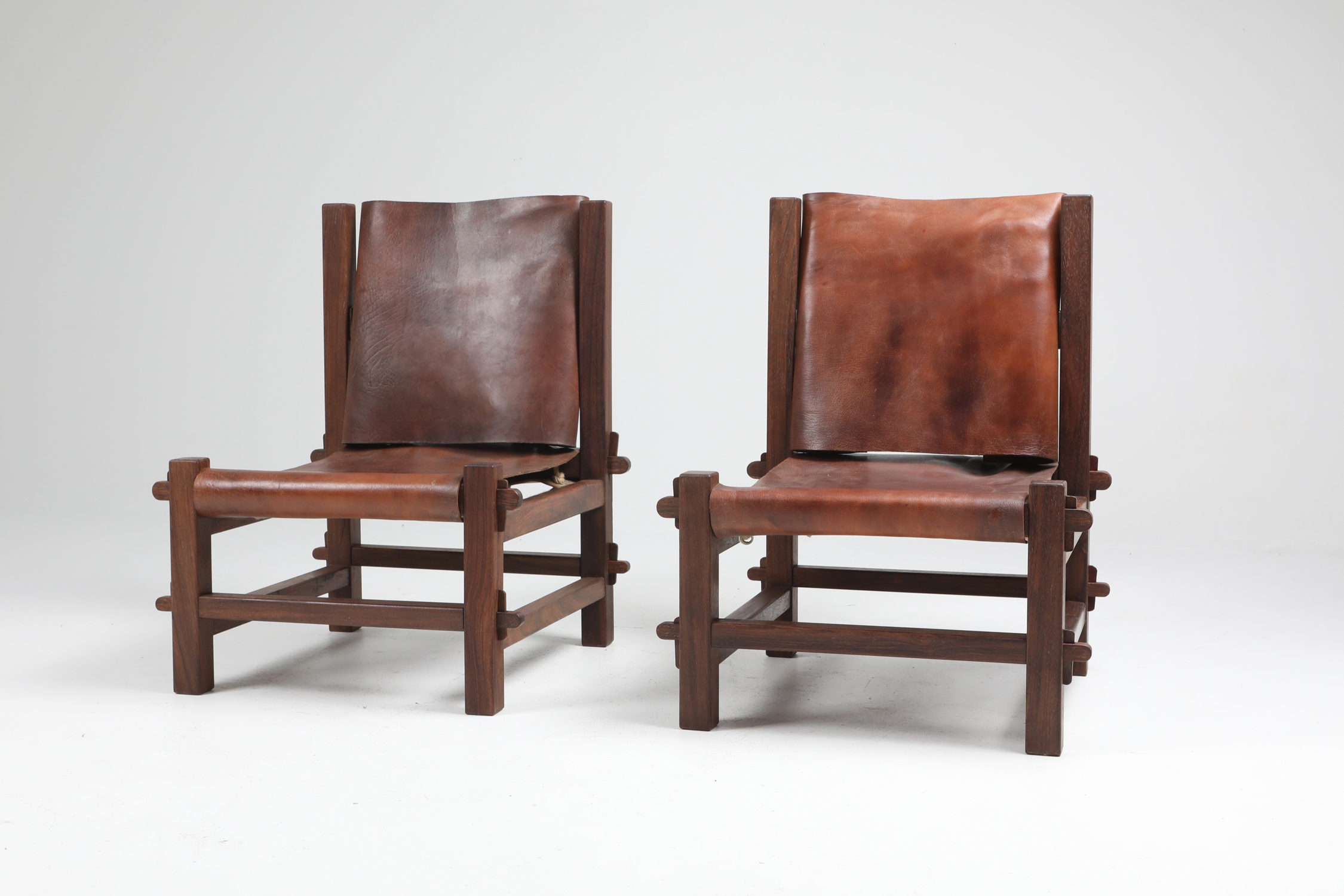 Brazilian Modern Lounge Chairs in Solid Jacaranda - 1960's
