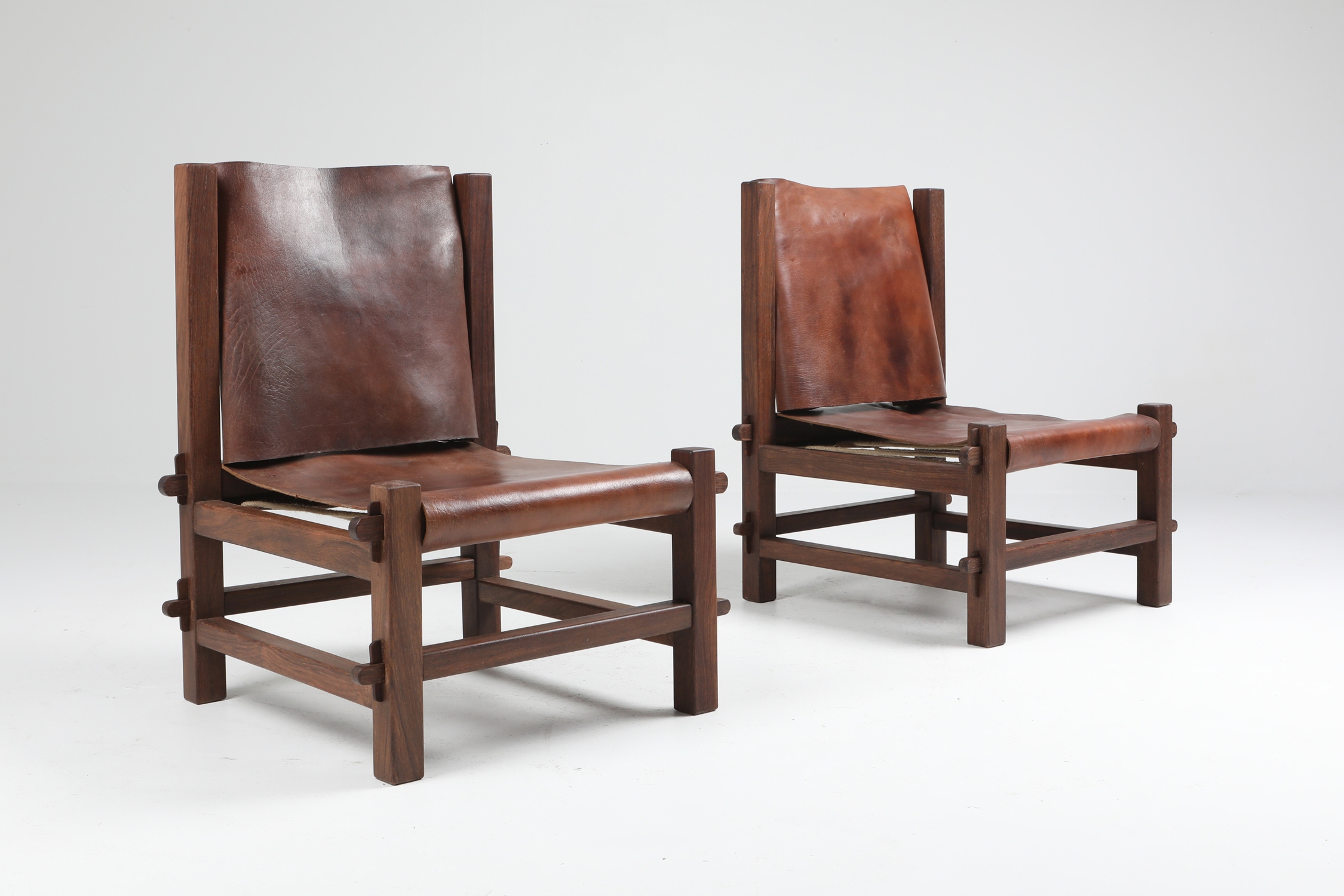 Brazilian Modern Lounge Chairs in Solid Jacaranda - 1960's