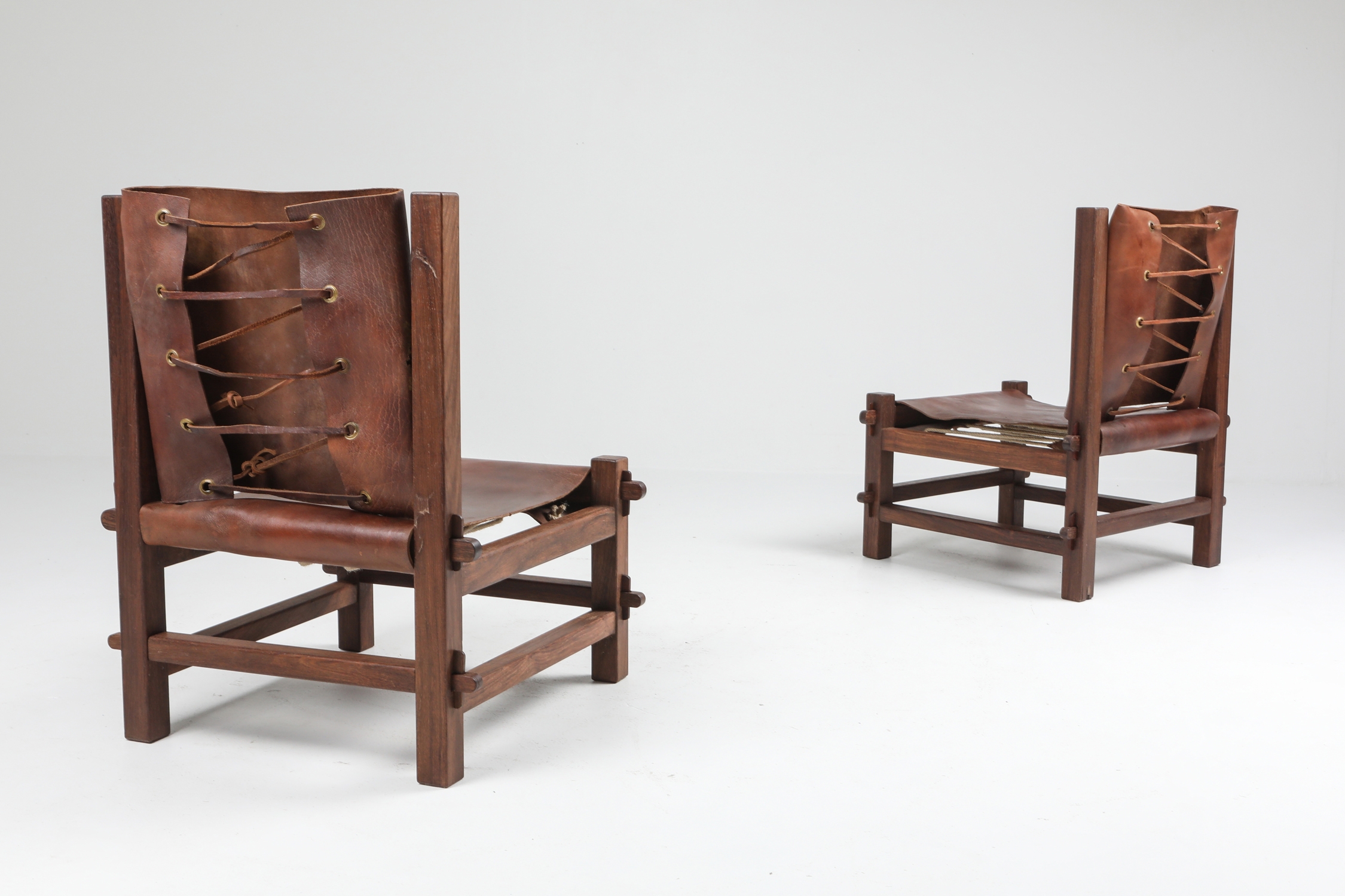 Brazilian Modern Lounge Chairs in Solid Jacaranda - 1960's