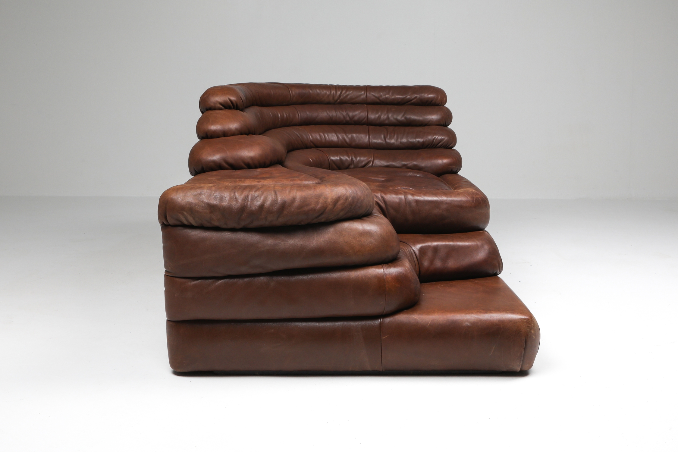 De Sede DS 1025 Terrazza Lounge Chair in Brown Leather - 1970s