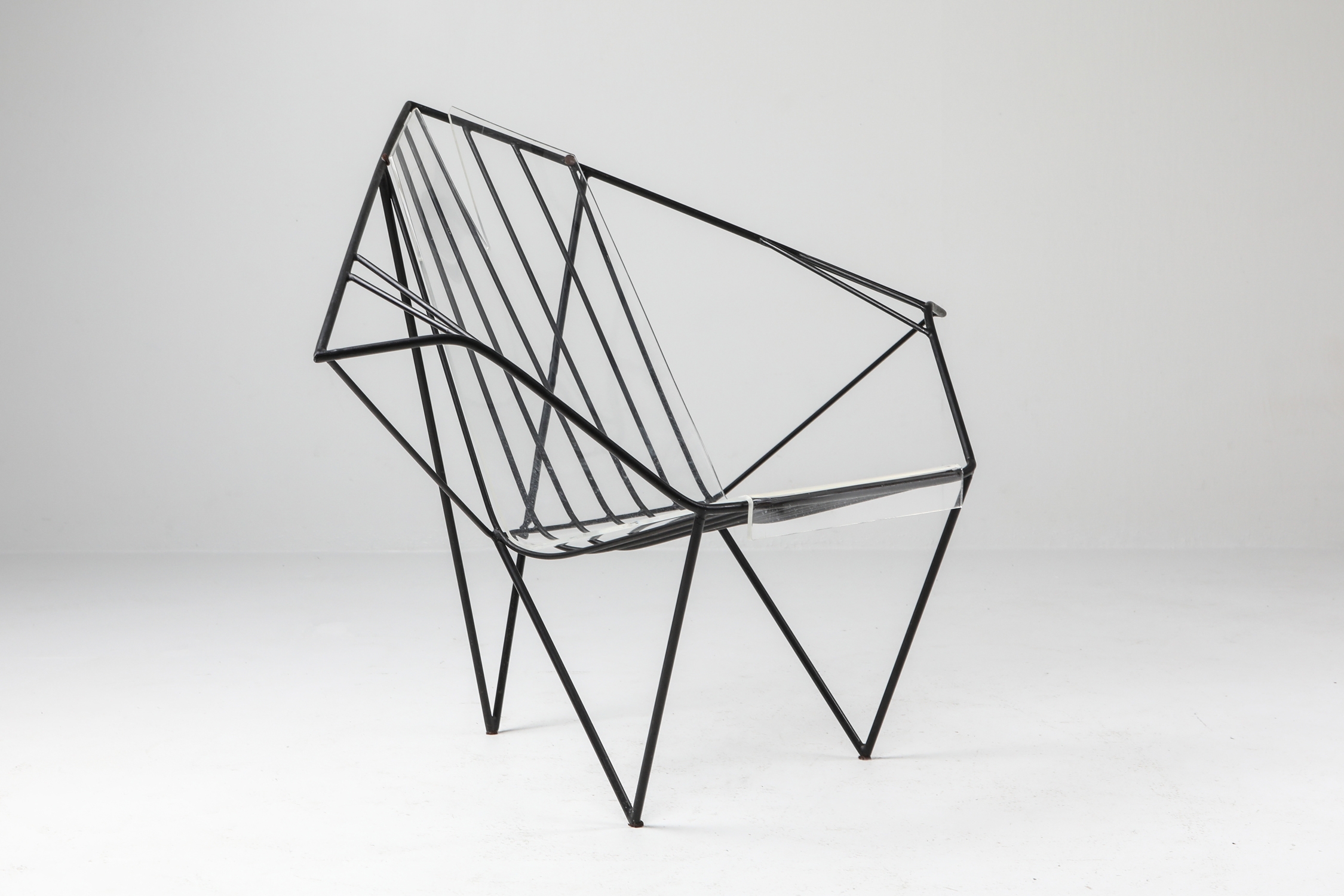 Metal and Perspex Chair - 1970s