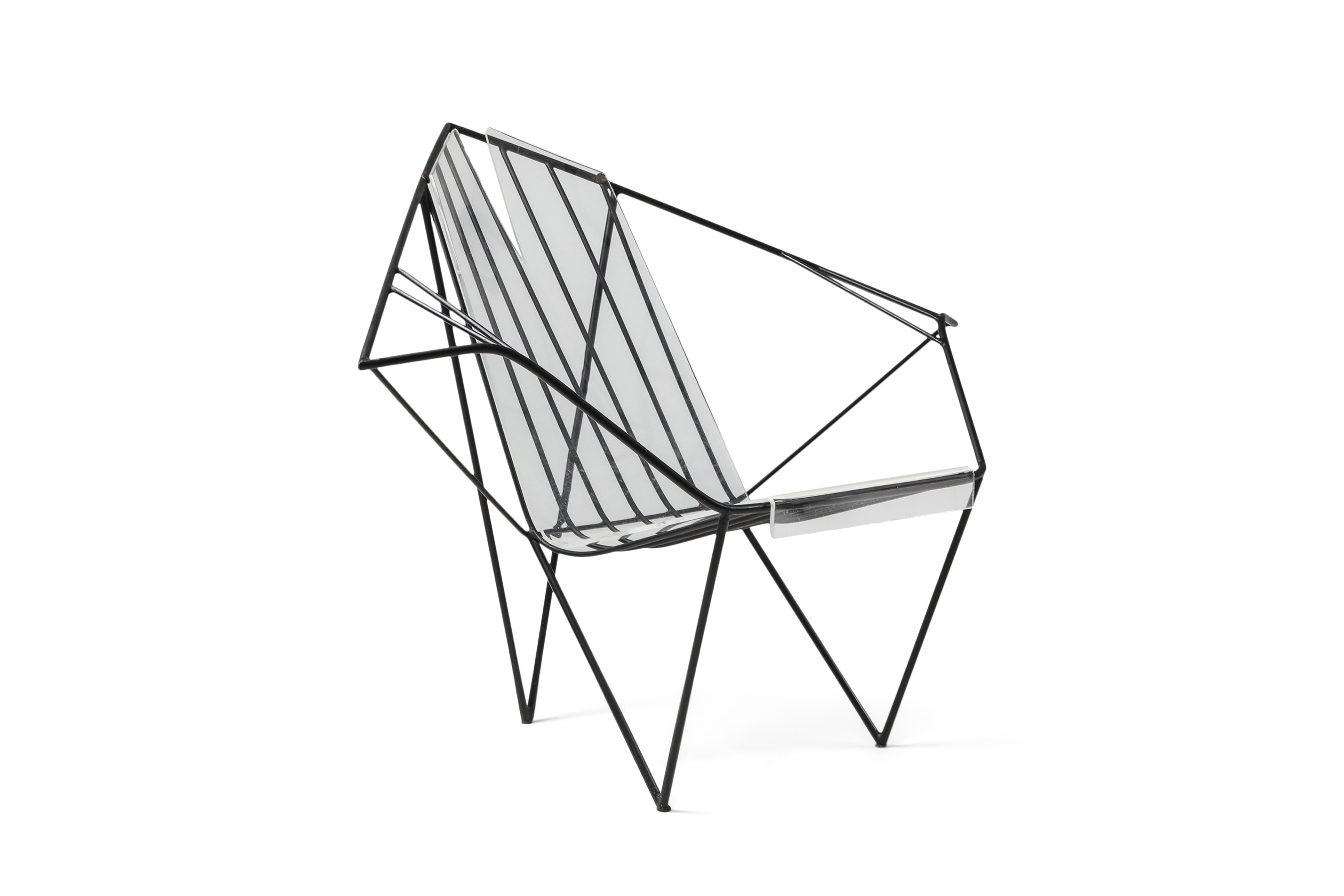Metal and Perspex Chair - 1970s