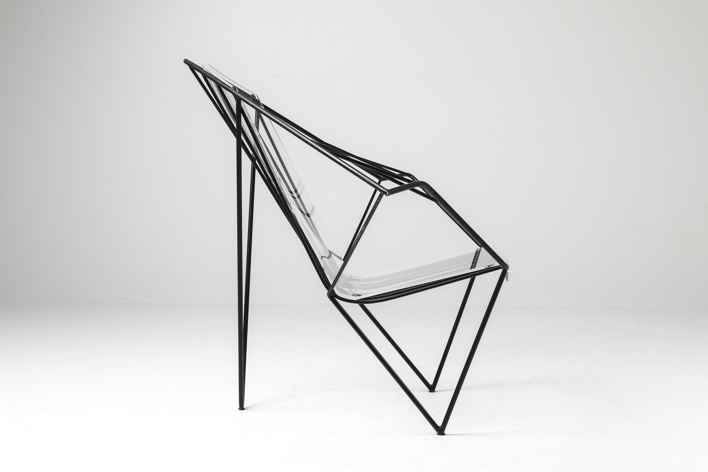 Metal and Perspex Chair - 1970s