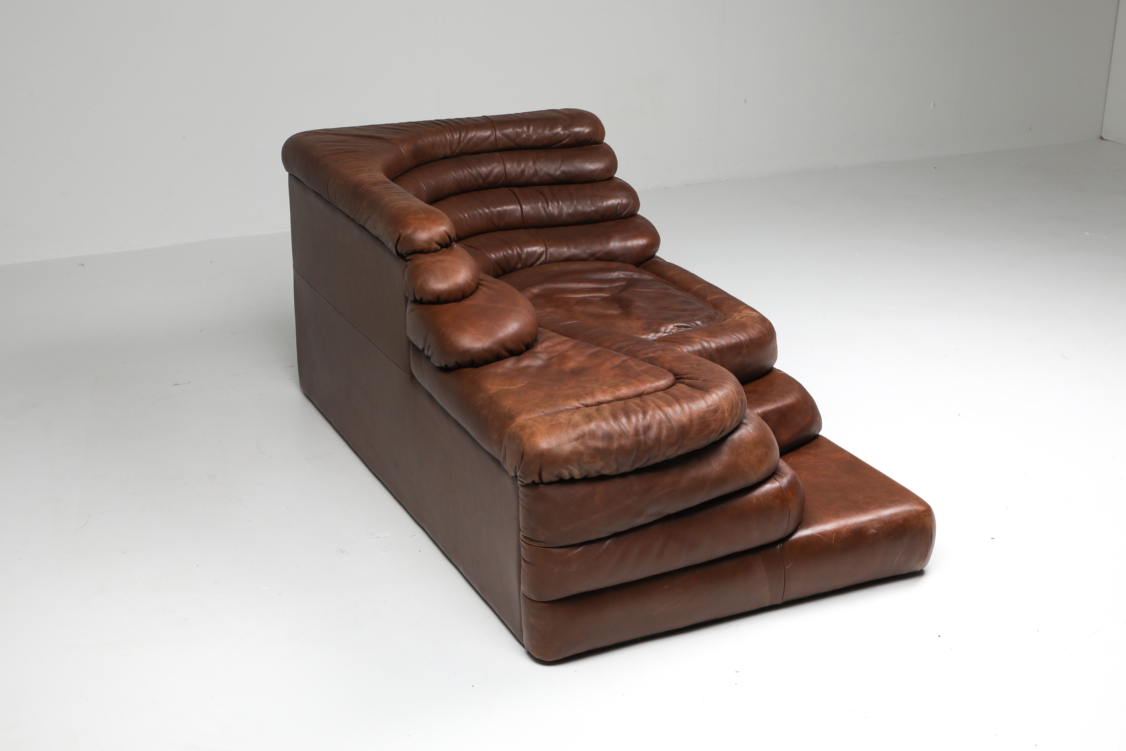 De Sede DS 1025 Terrazza Lounge Chair in Brown Leather - 1970s