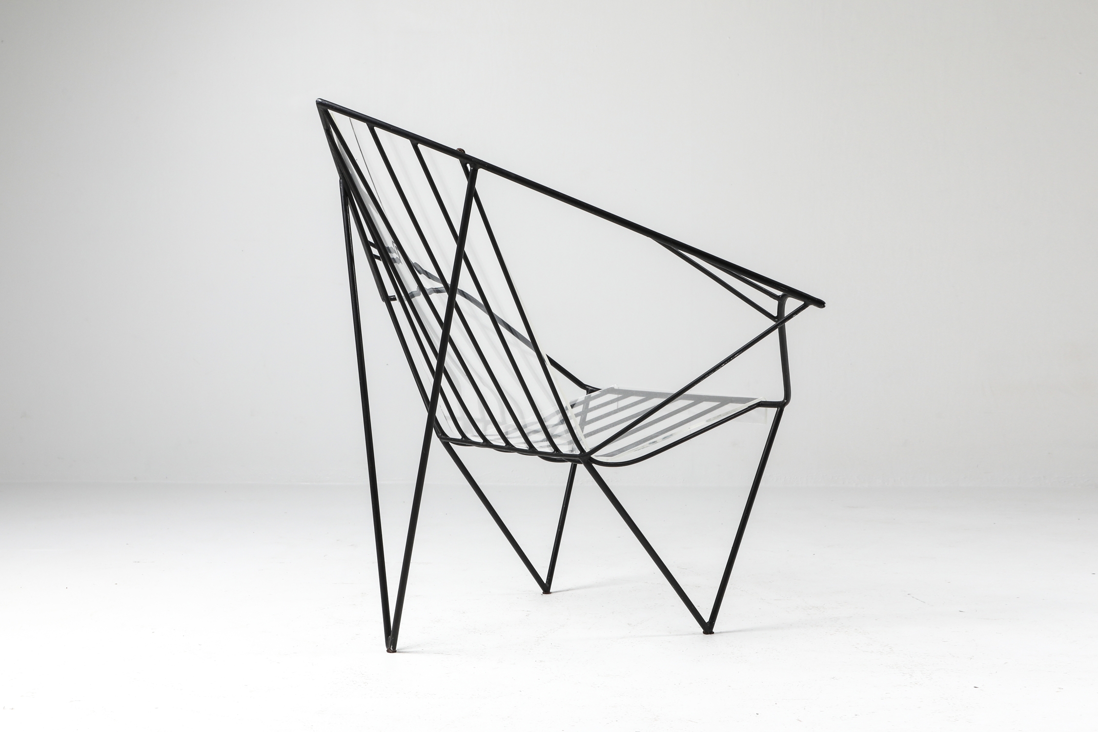 Metal and Perspex Chair - 1970s