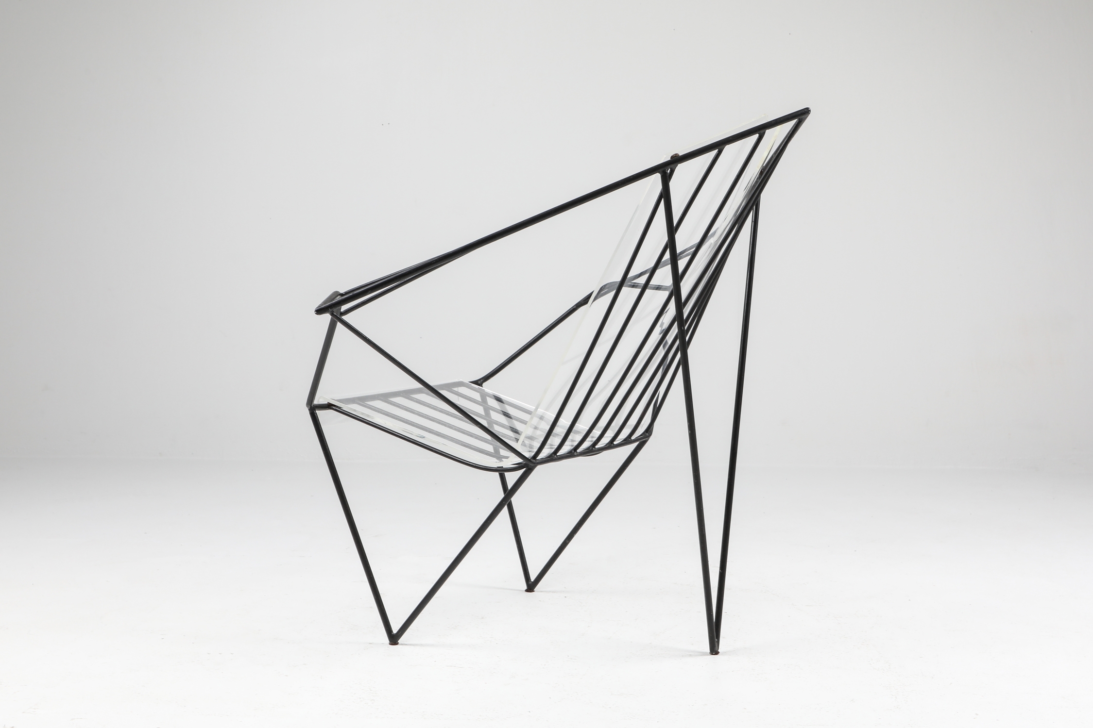 Metal and Perspex Chair - 1970s