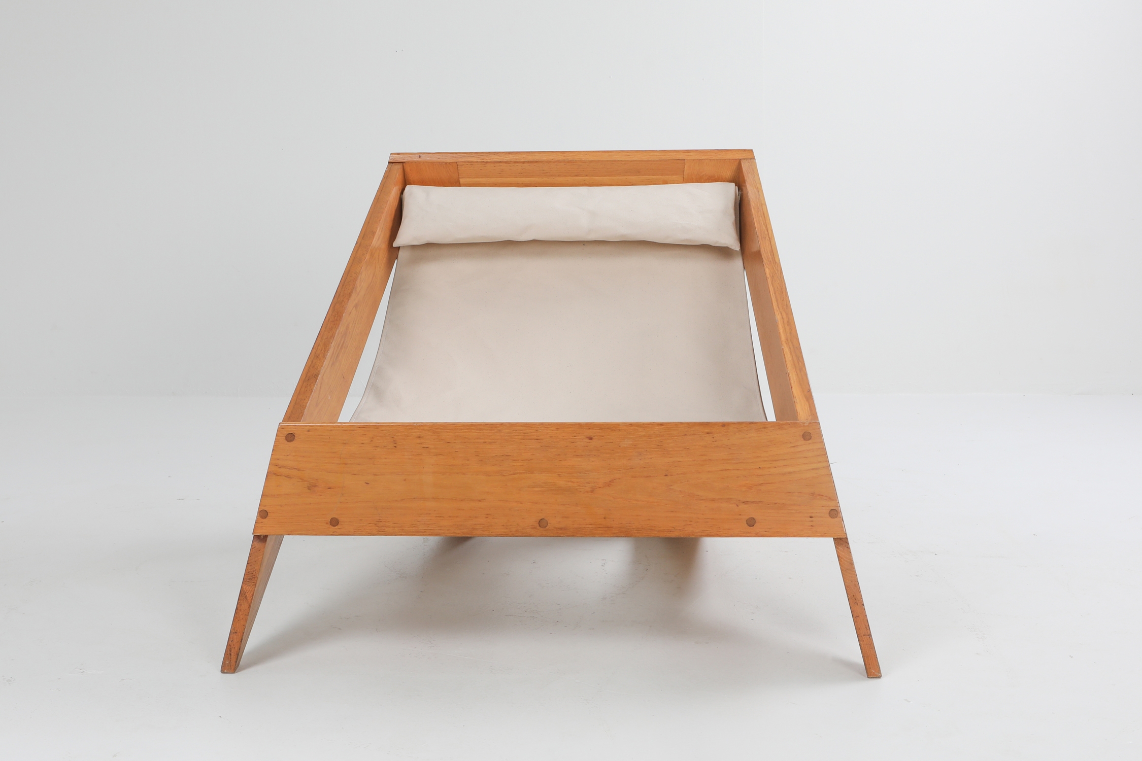 Italian Lounge Chairs in Pine with Sling Seat - 1960s