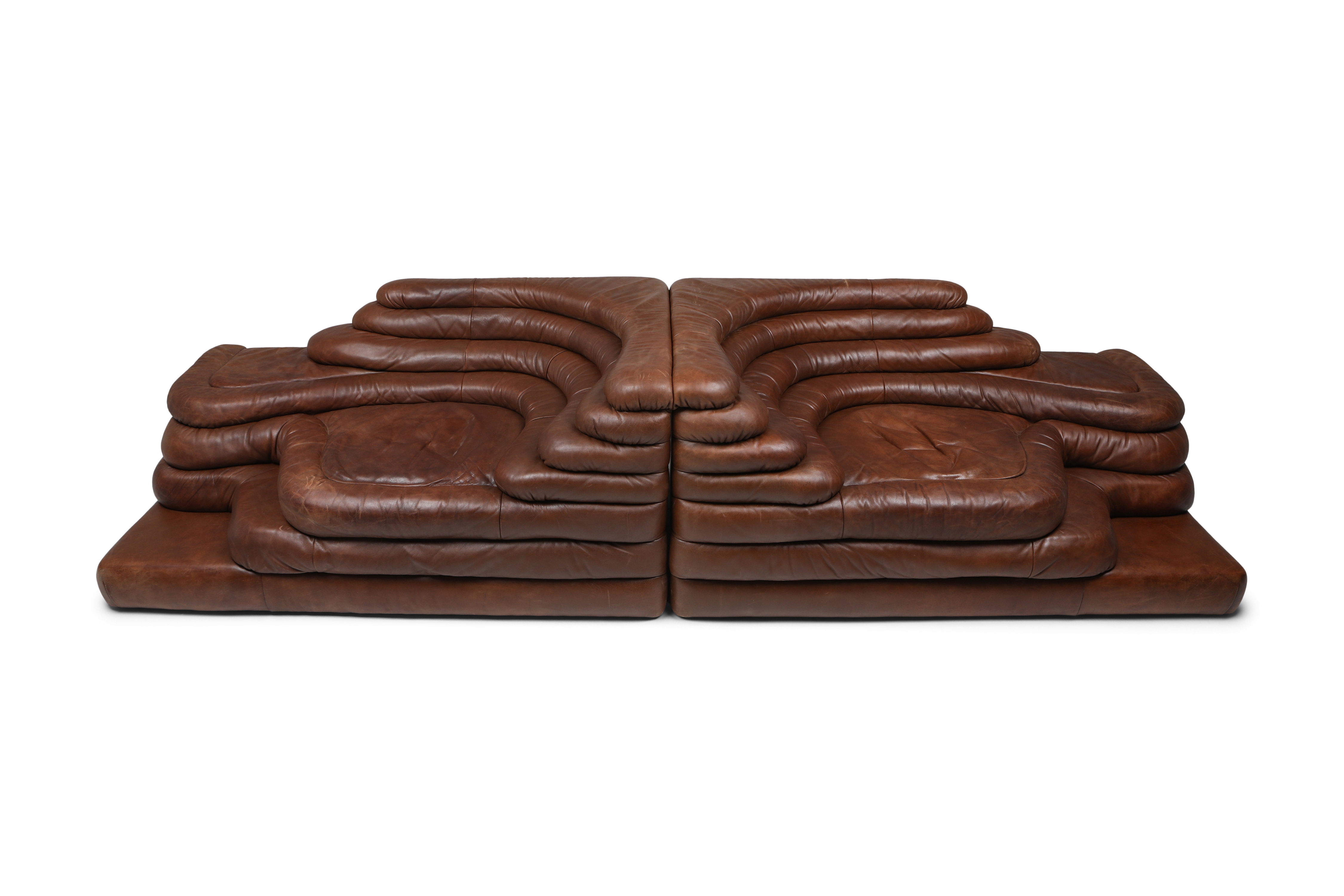 De Sede DS 1025 Terrazza Lounge Chair in Brown Leather - 1970s