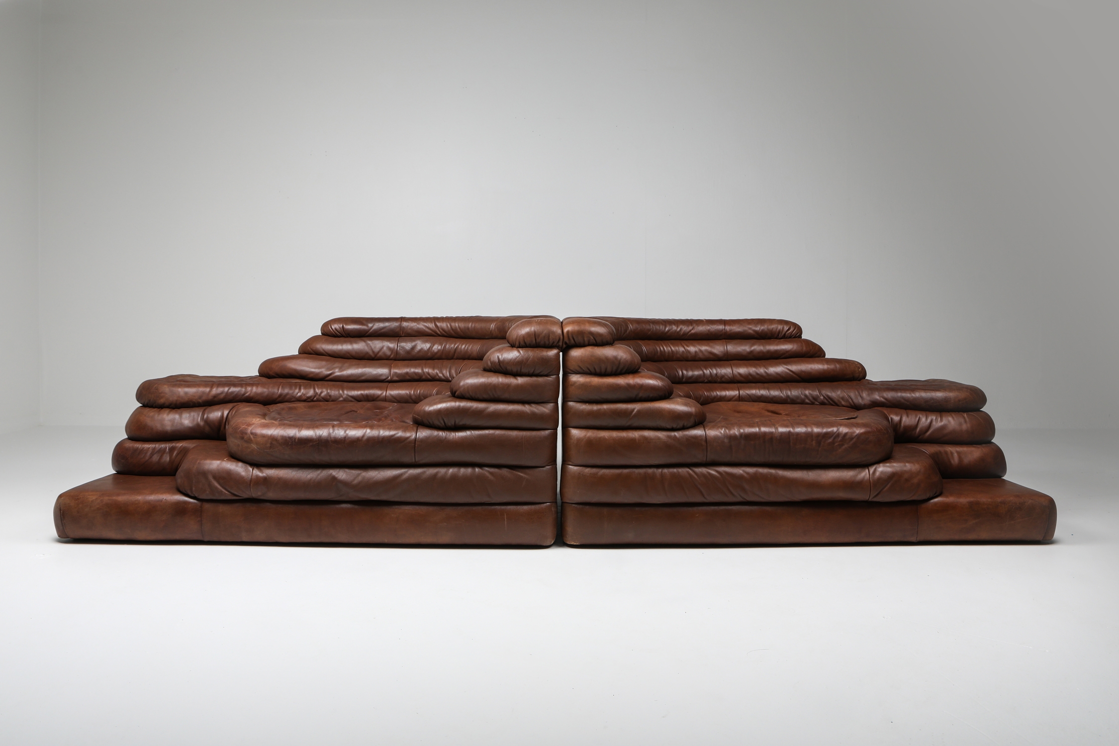 De Sede DS 1025 Terrazza Lounge Chair in Brown Leather - 1970s
