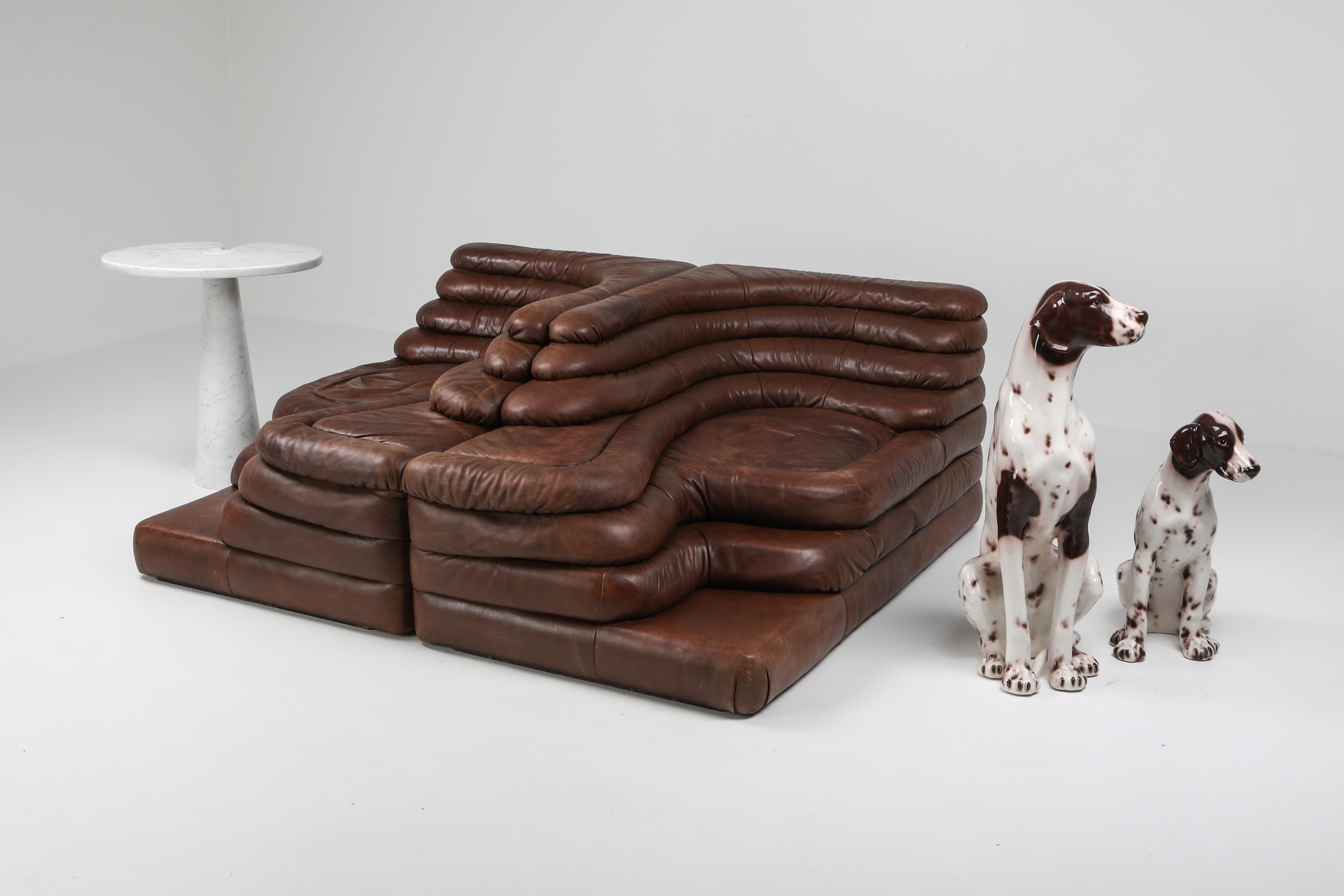 De Sede DS 1025 Terrazza Lounge Chair in Brown Leather - 1970s