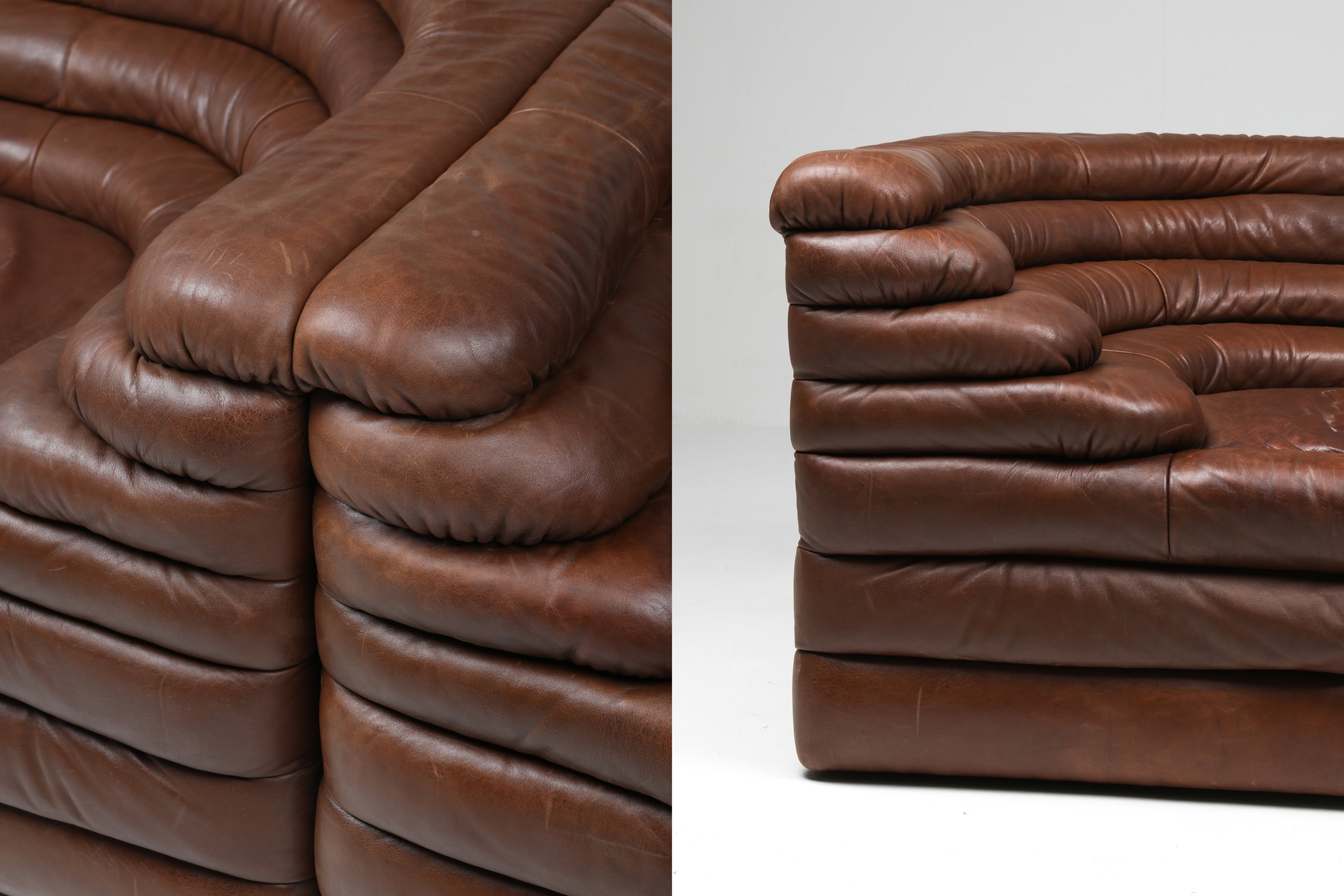 De Sede DS 1025 Terrazza Lounge Chair in Brown Leather - 1970s
