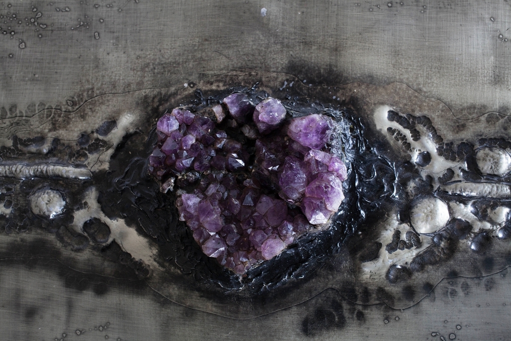Coffee Table With Amethyst Inlay, Marc D’haenens - 1970s