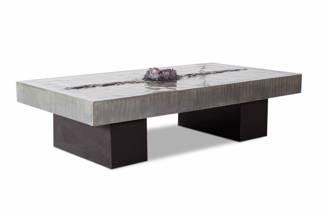 Coffee Table With Amethyst Inlay, Marc D’haenens - 1970s