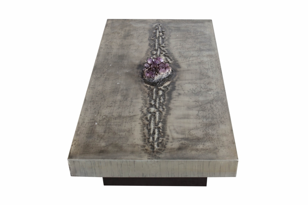 Coffee Table With Amethyst Inlay, Marc D’haenens - 1970s