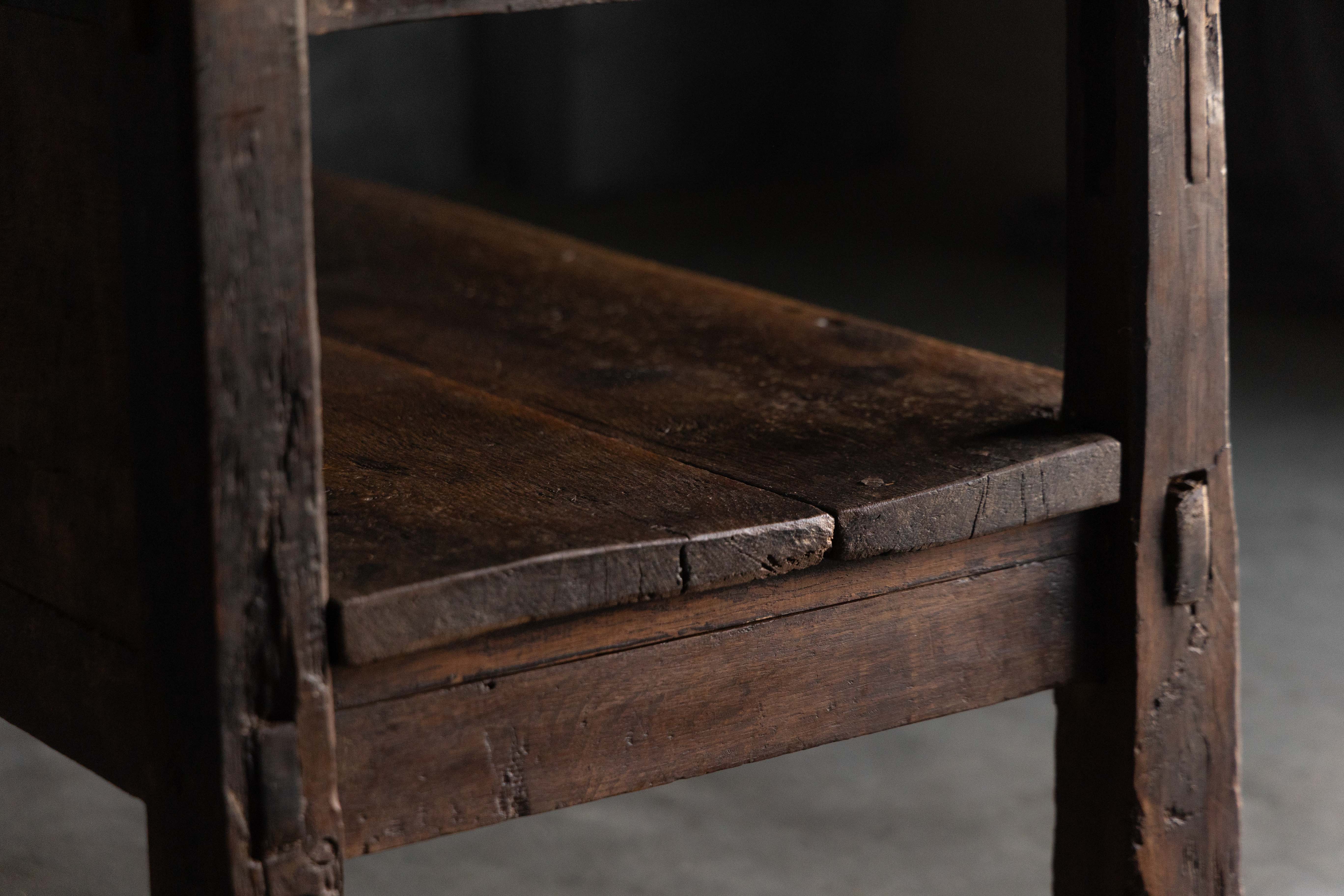 Vernacular Folk Art Wooden Bench, Europe - 19th Century 