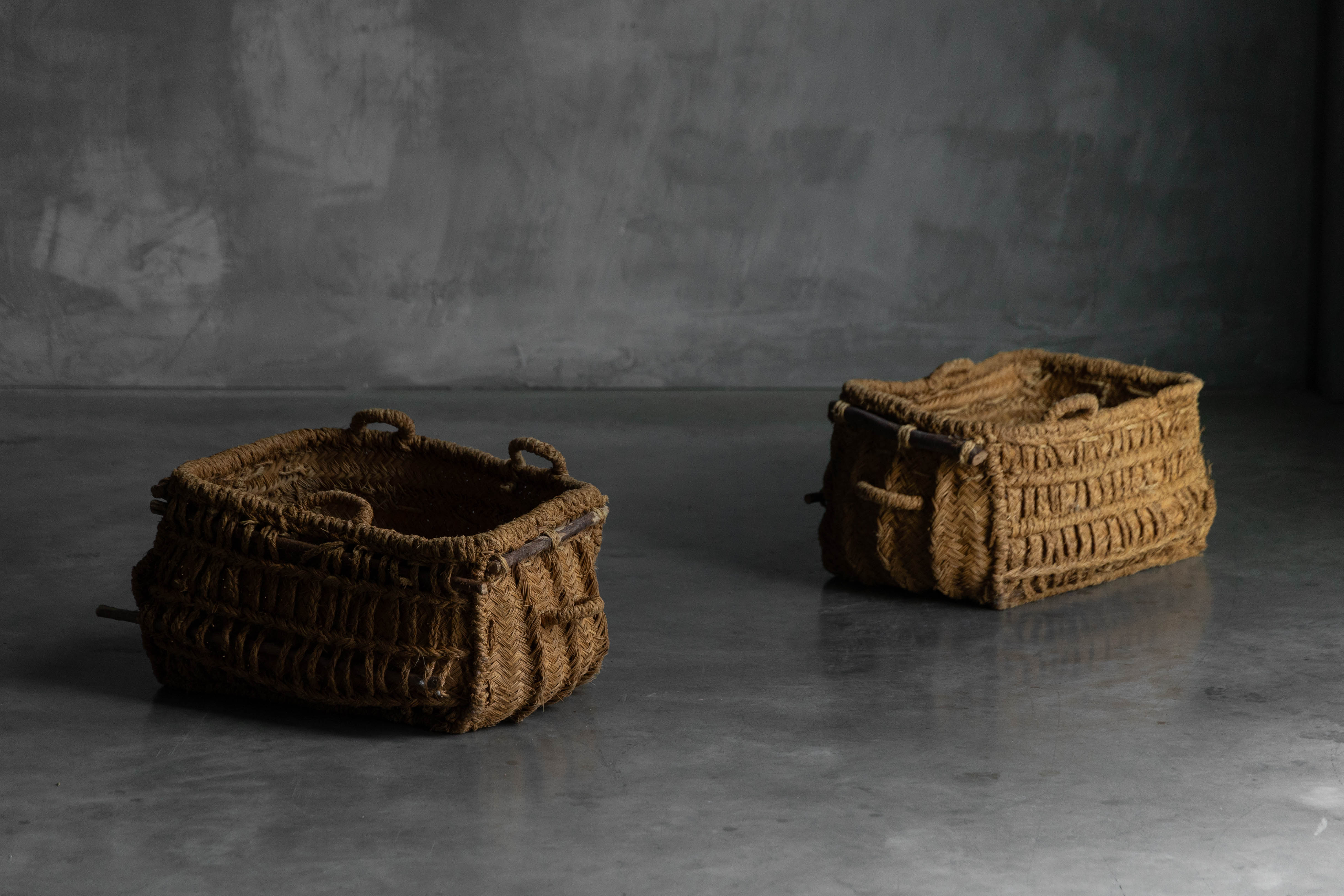 Vernacular Folk Art Woven Basket, France - 19th Century 