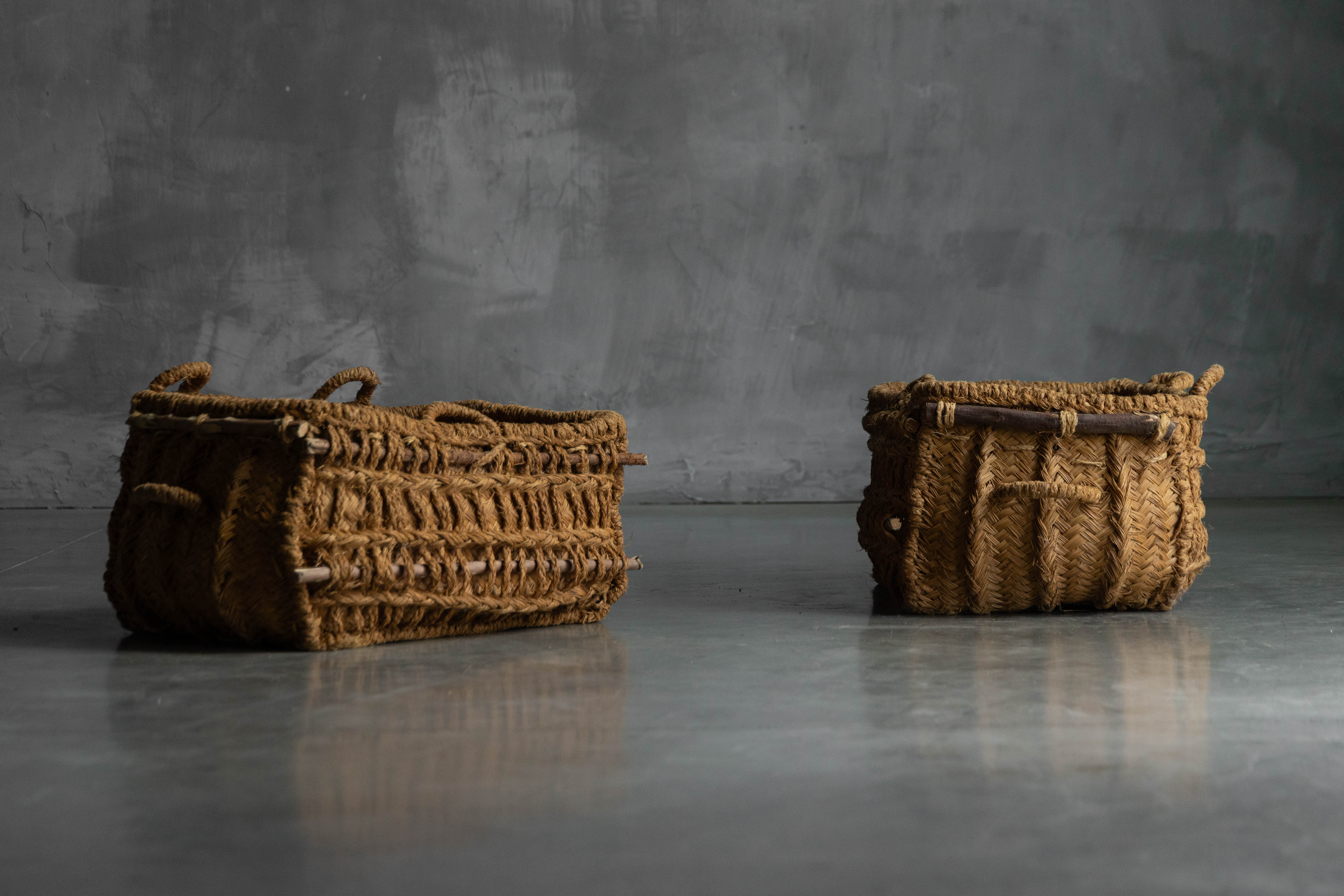 Vernacular Folk Art Woven Basket, France - 19th Century 