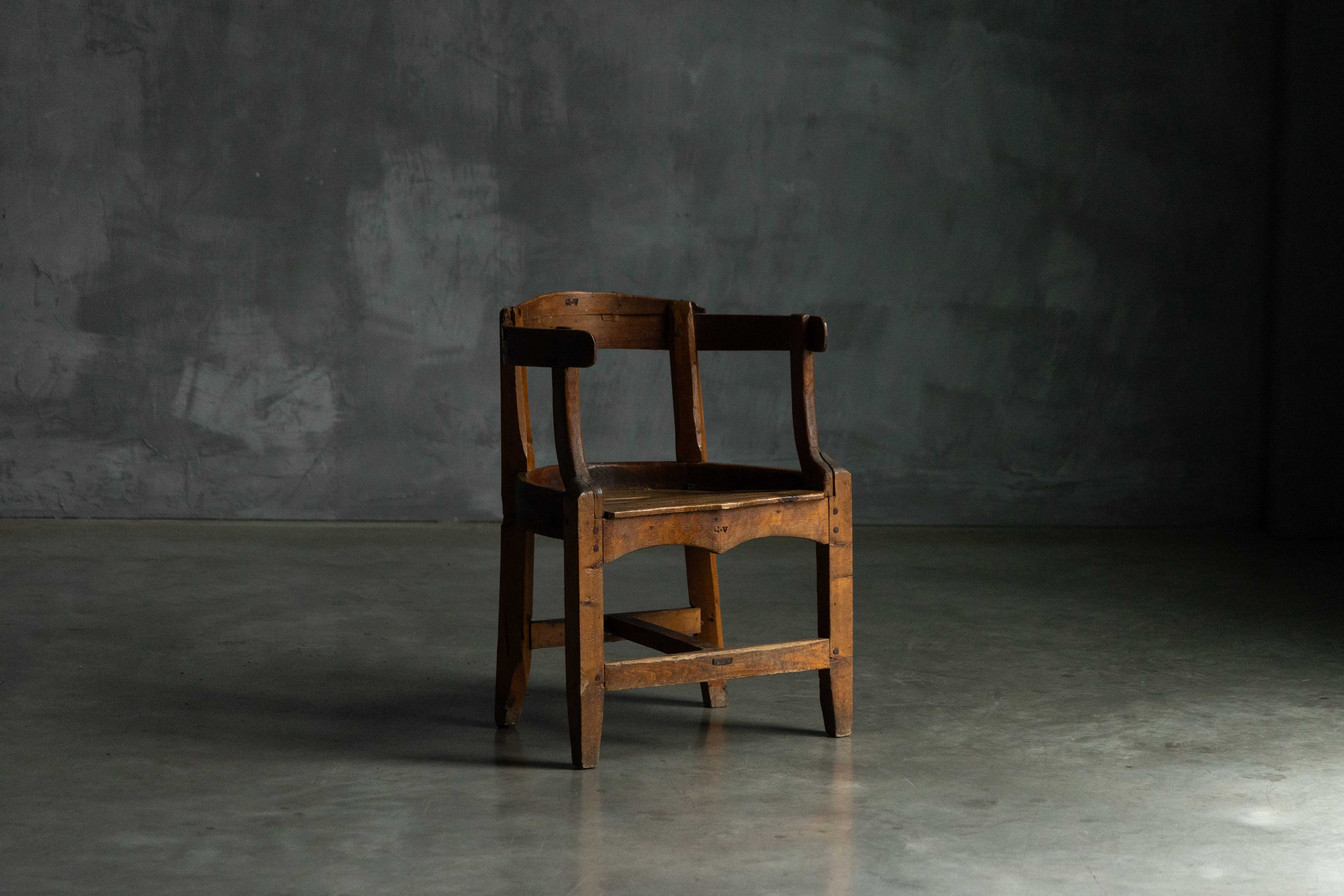 Vernacular Pine Armchair, France - 19th Century