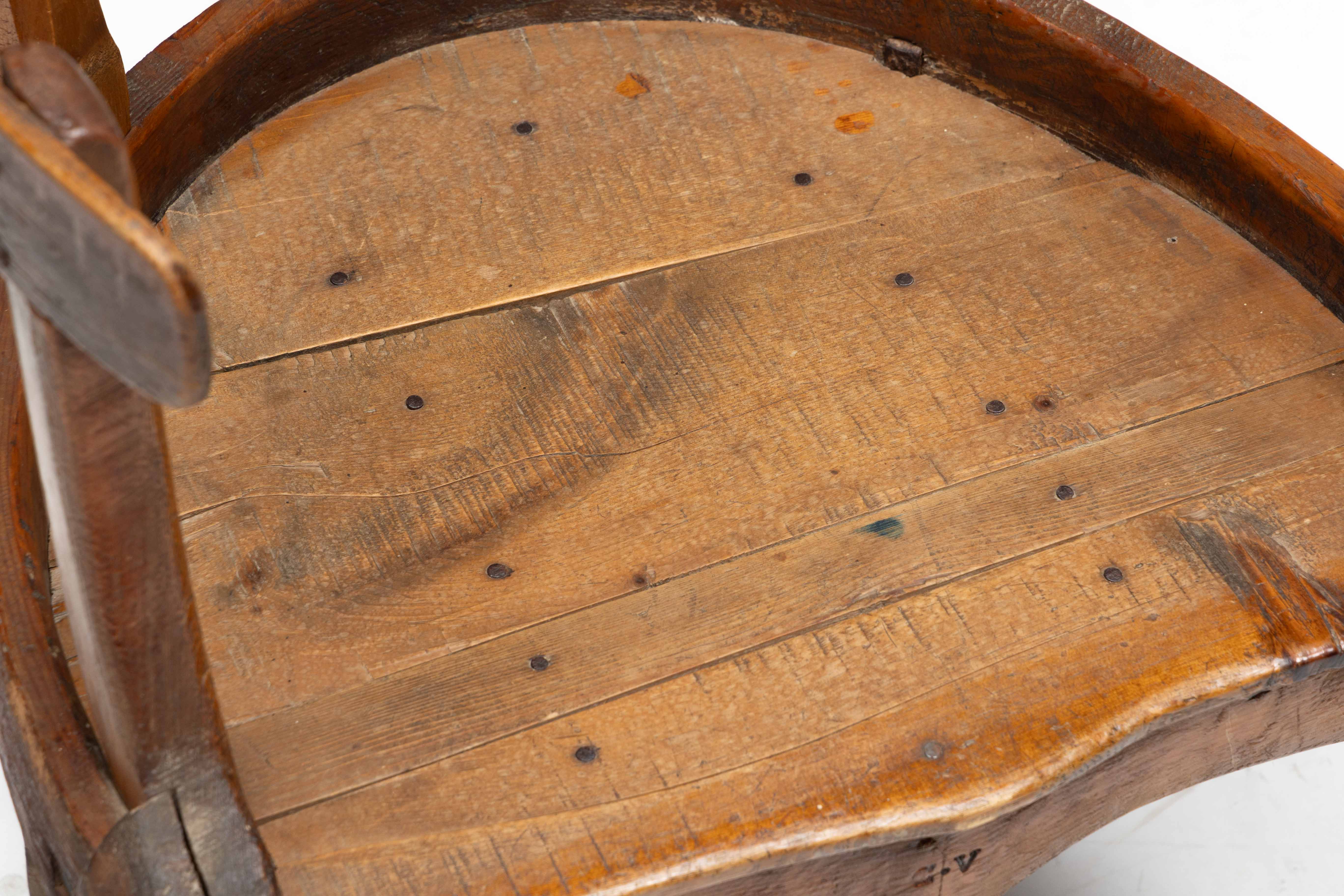 Vernacular Pine Armchair, France - 19th Century