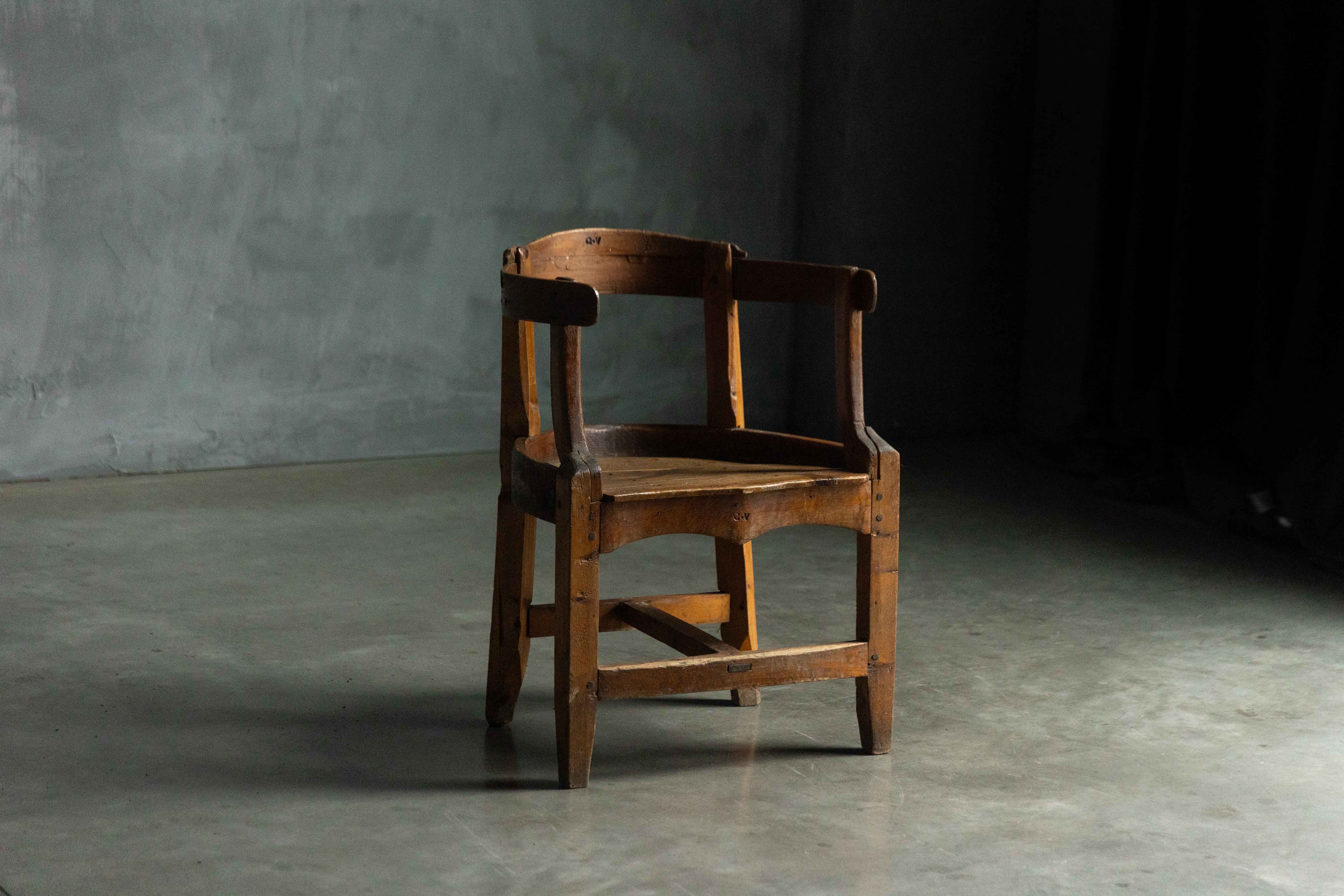 Vernacular Pine Armchair, France - 19th Century