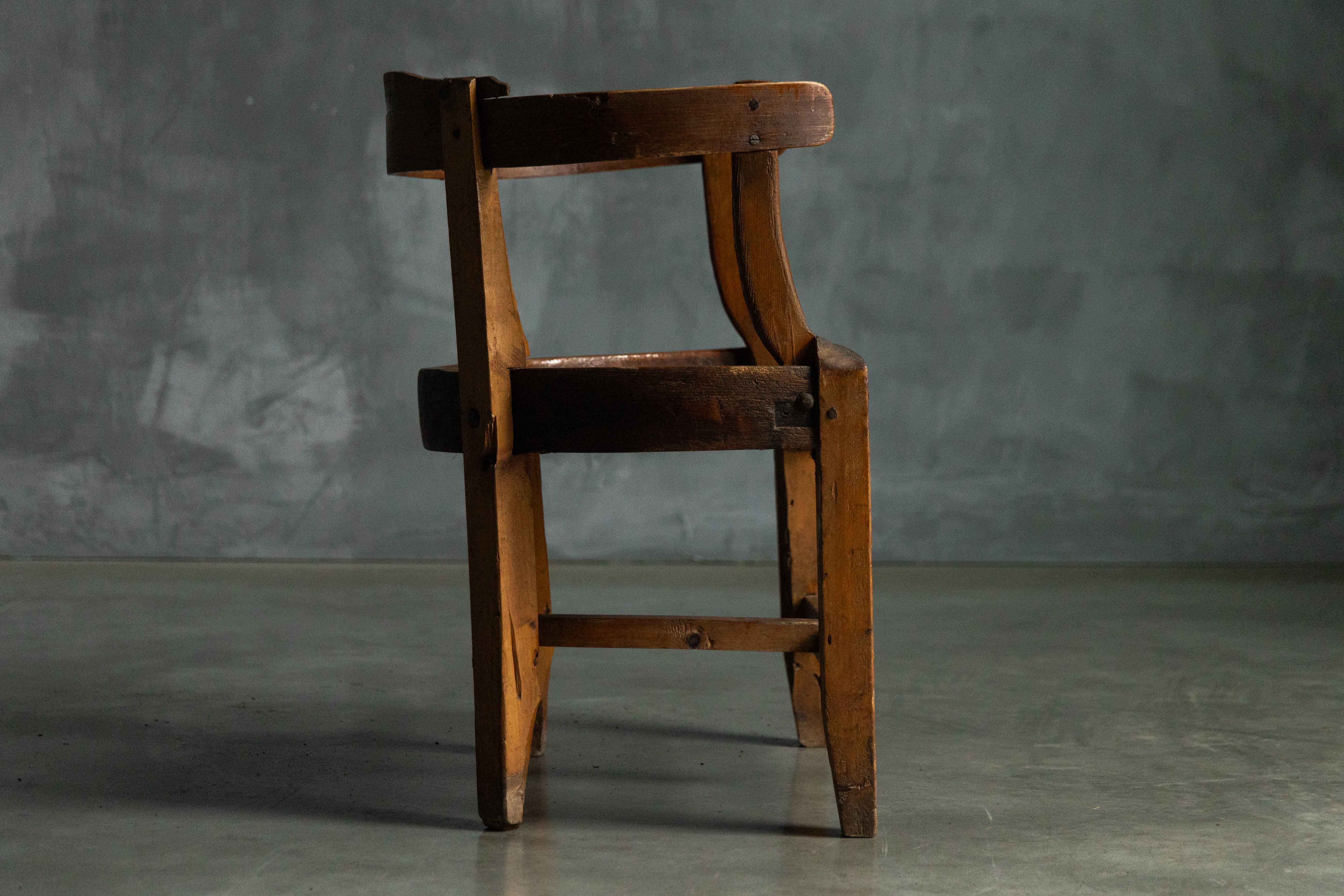 Vernacular Pine Armchair, France - 19th Century