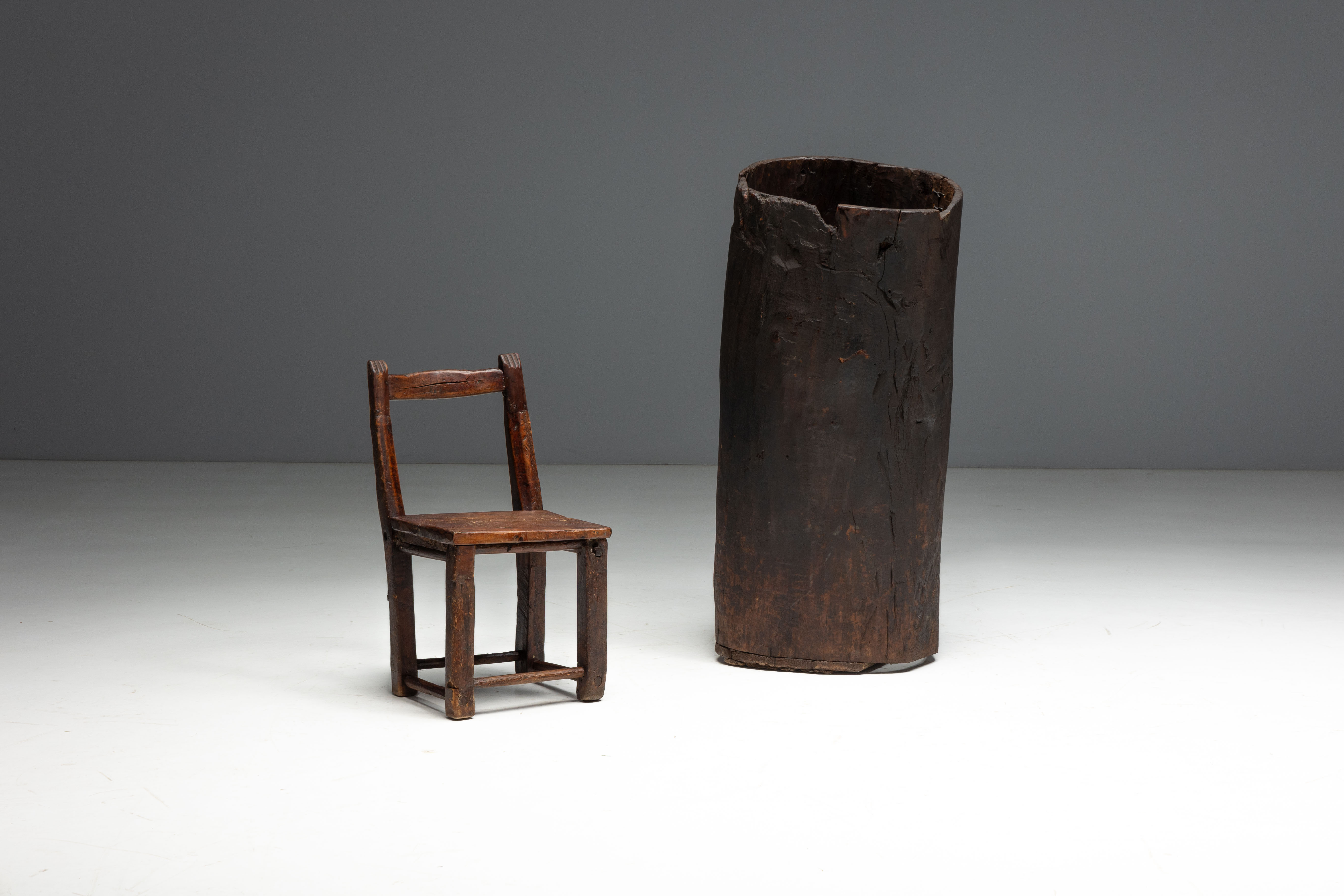 Vernacular Tree Trunk Vessel - 19th Century