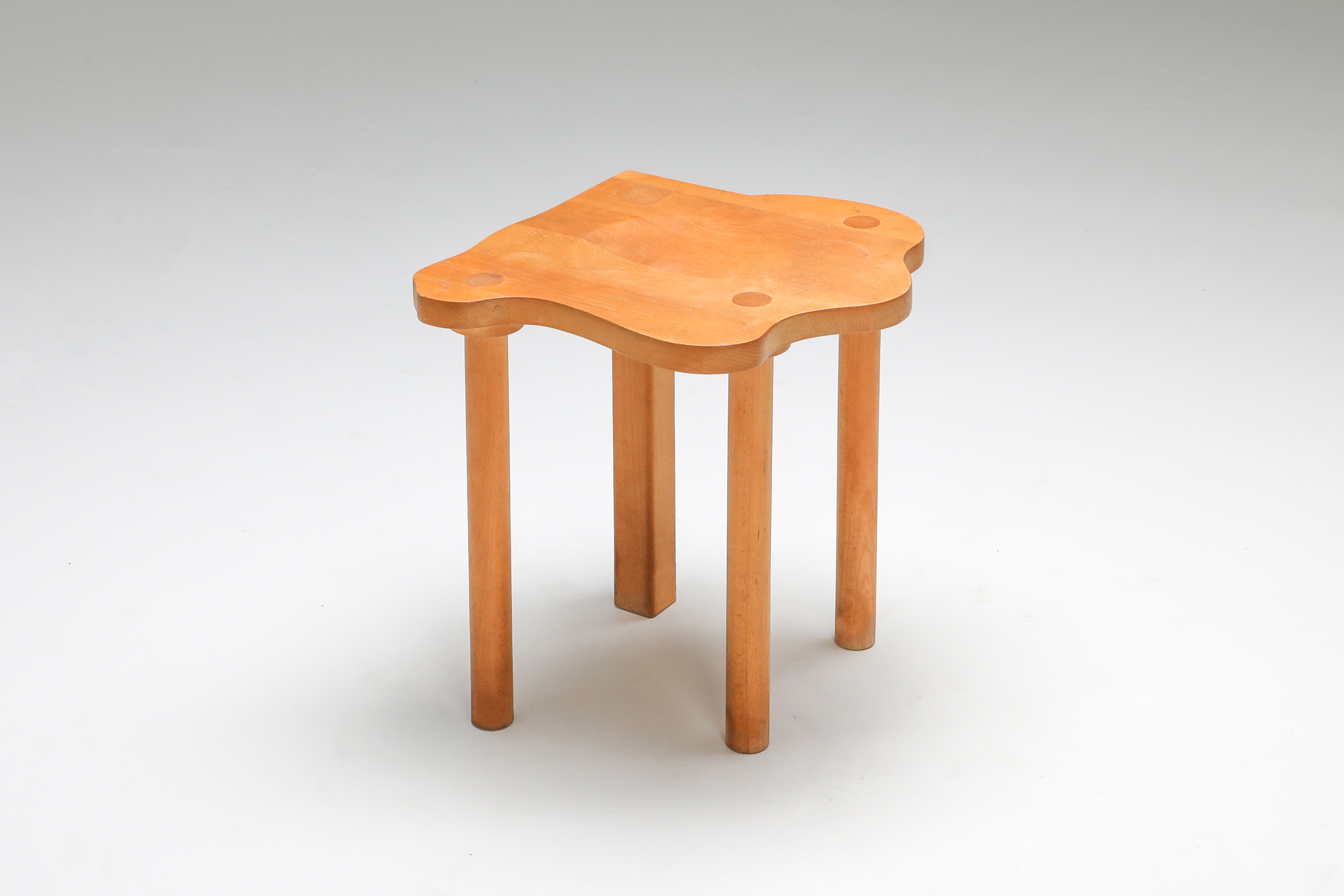 wood stool by E.R.A. Herbst - 1990