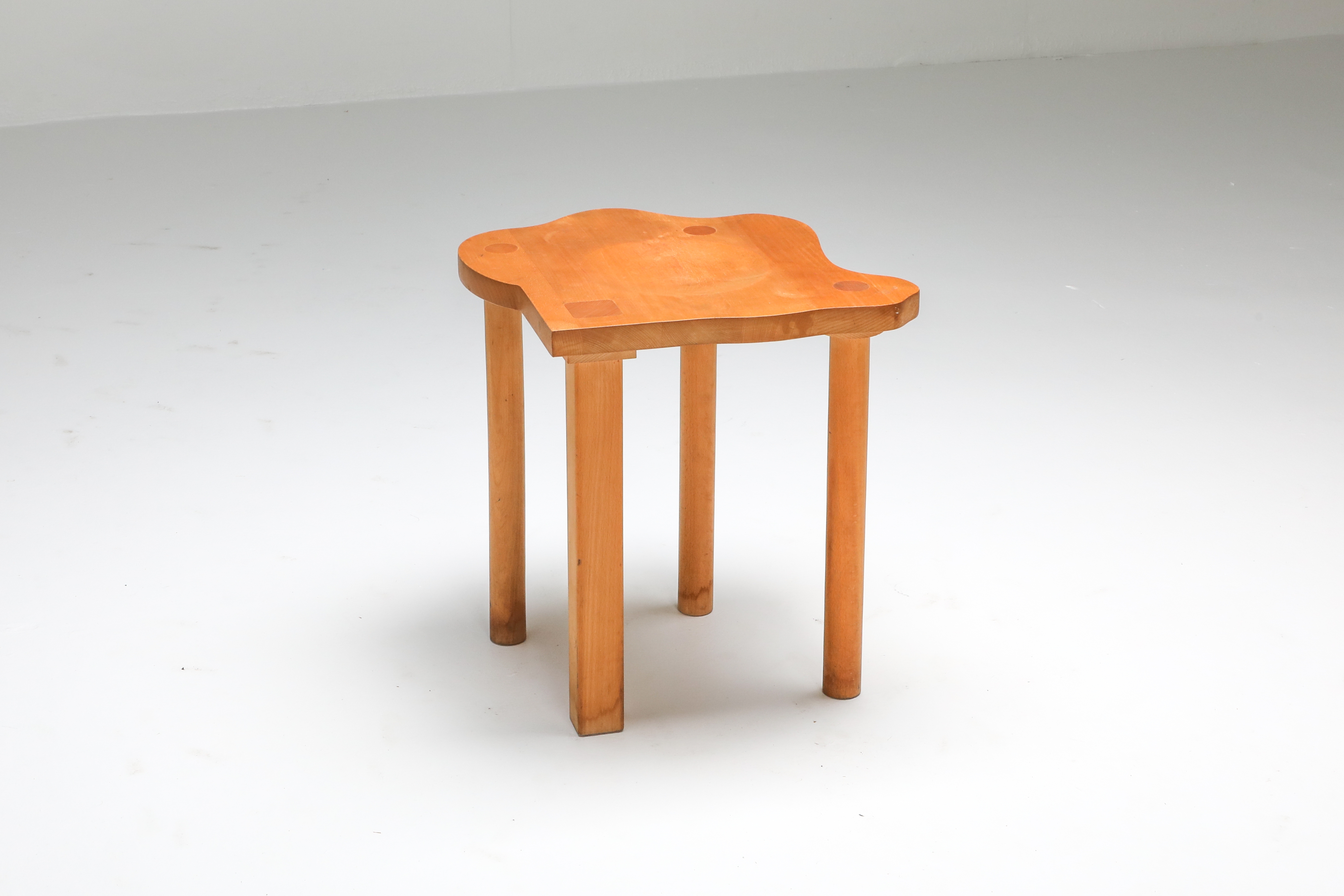 wood stool by E.R.A. Herbst - 1990