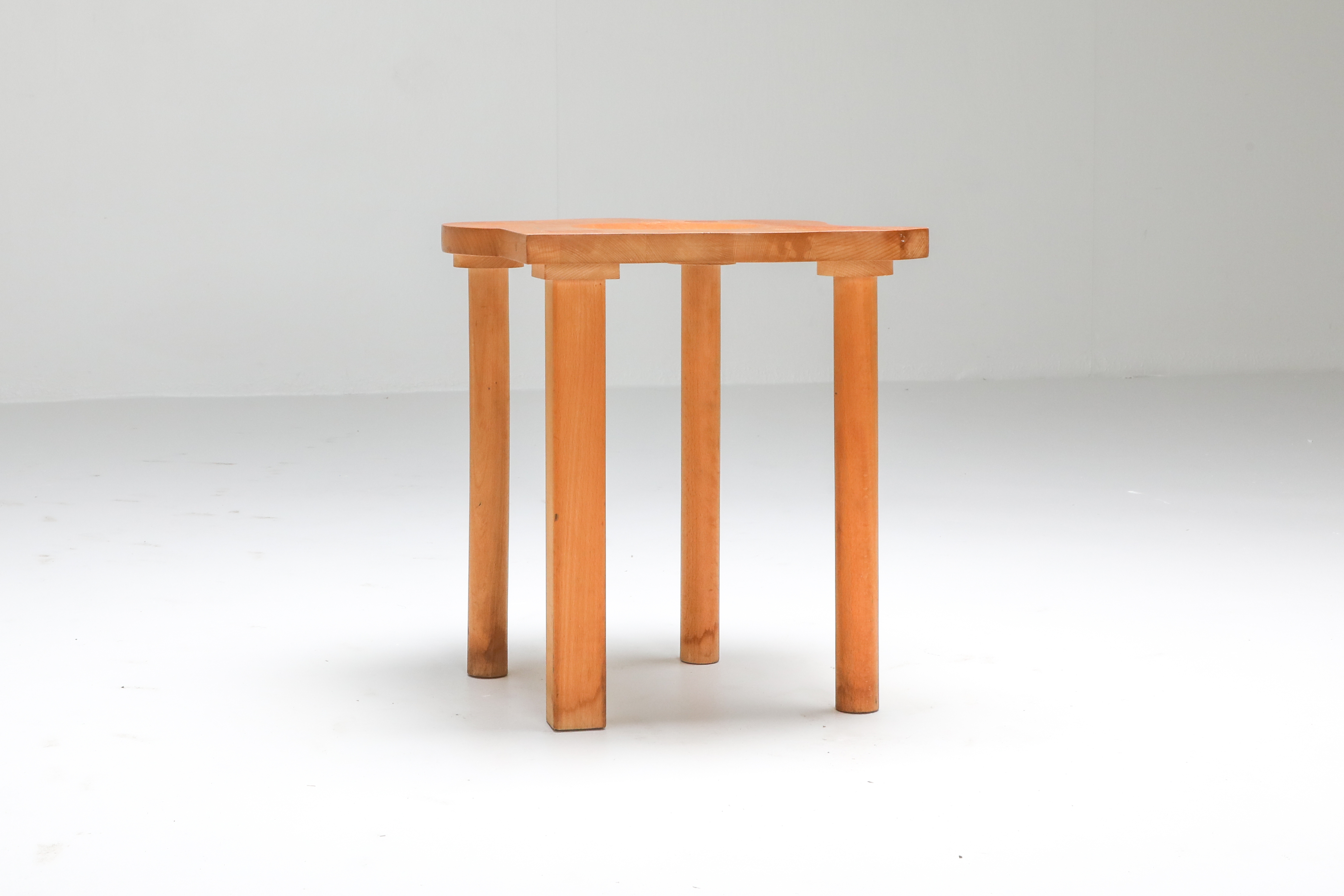 wood stool by E.R.A. Herbst - 1990
