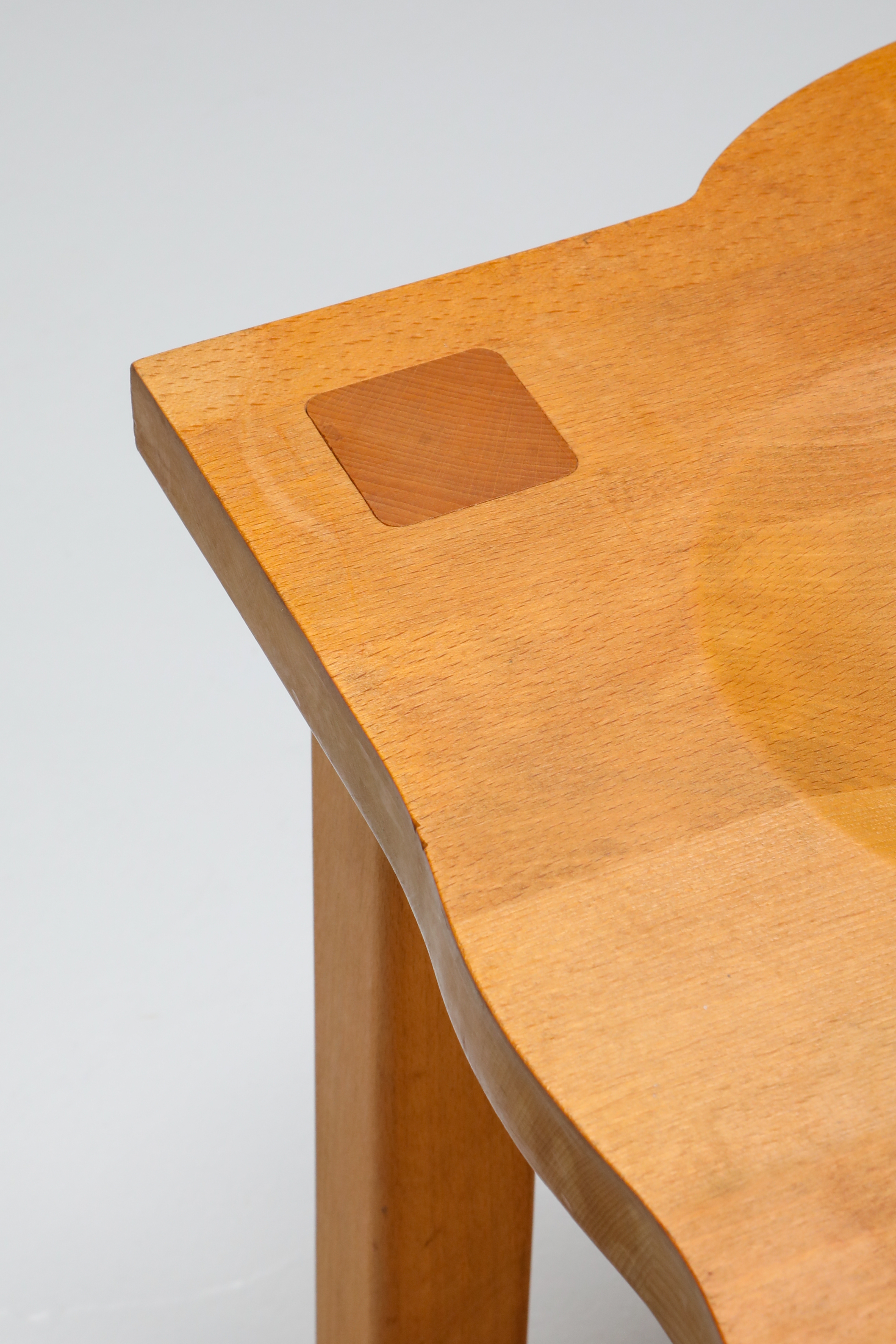 wood stool by E.R.A. Herbst - 1990