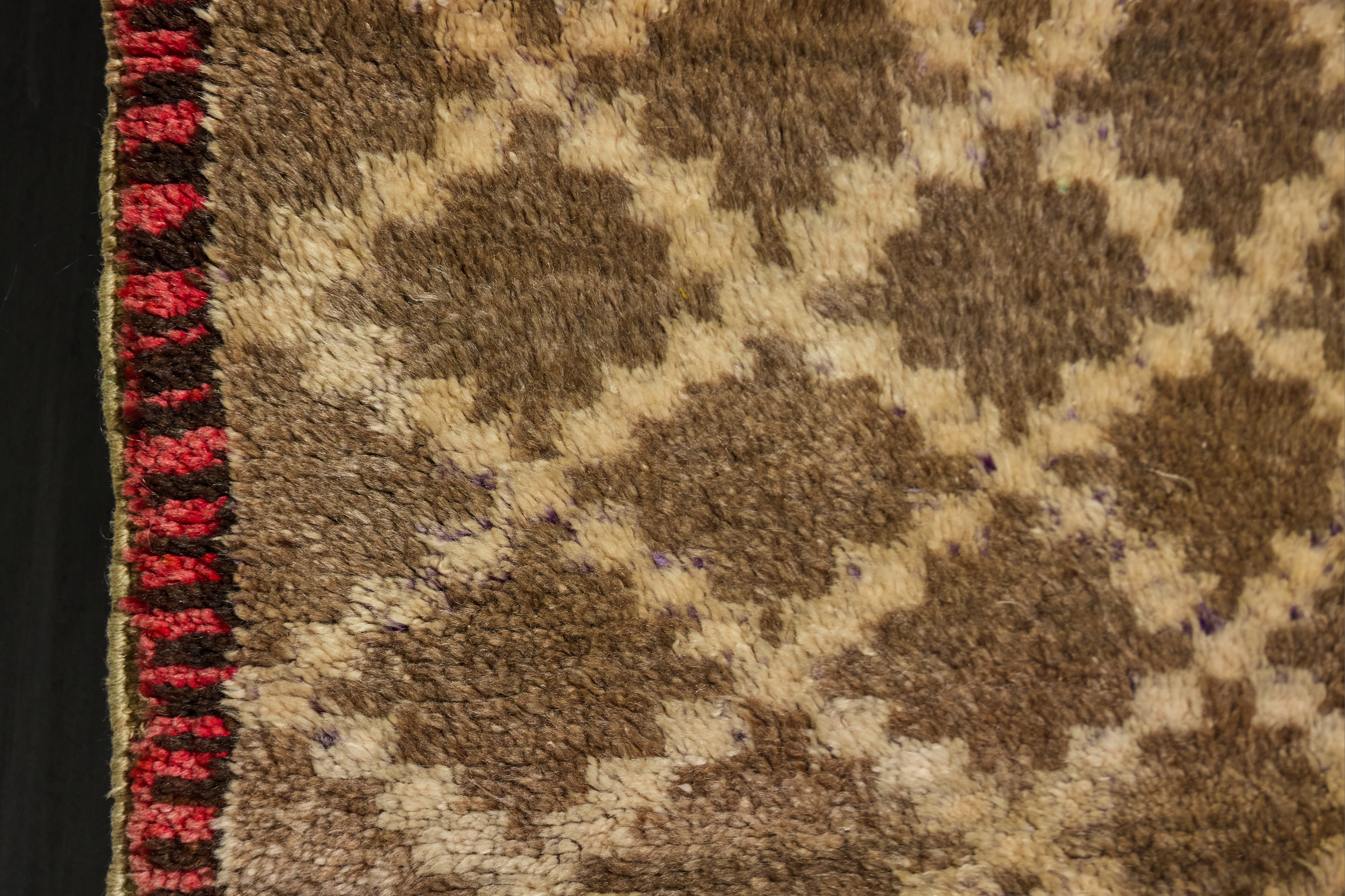 Vintage Atlas Low-Pile Wool Rug, Morocco - Circa 1960