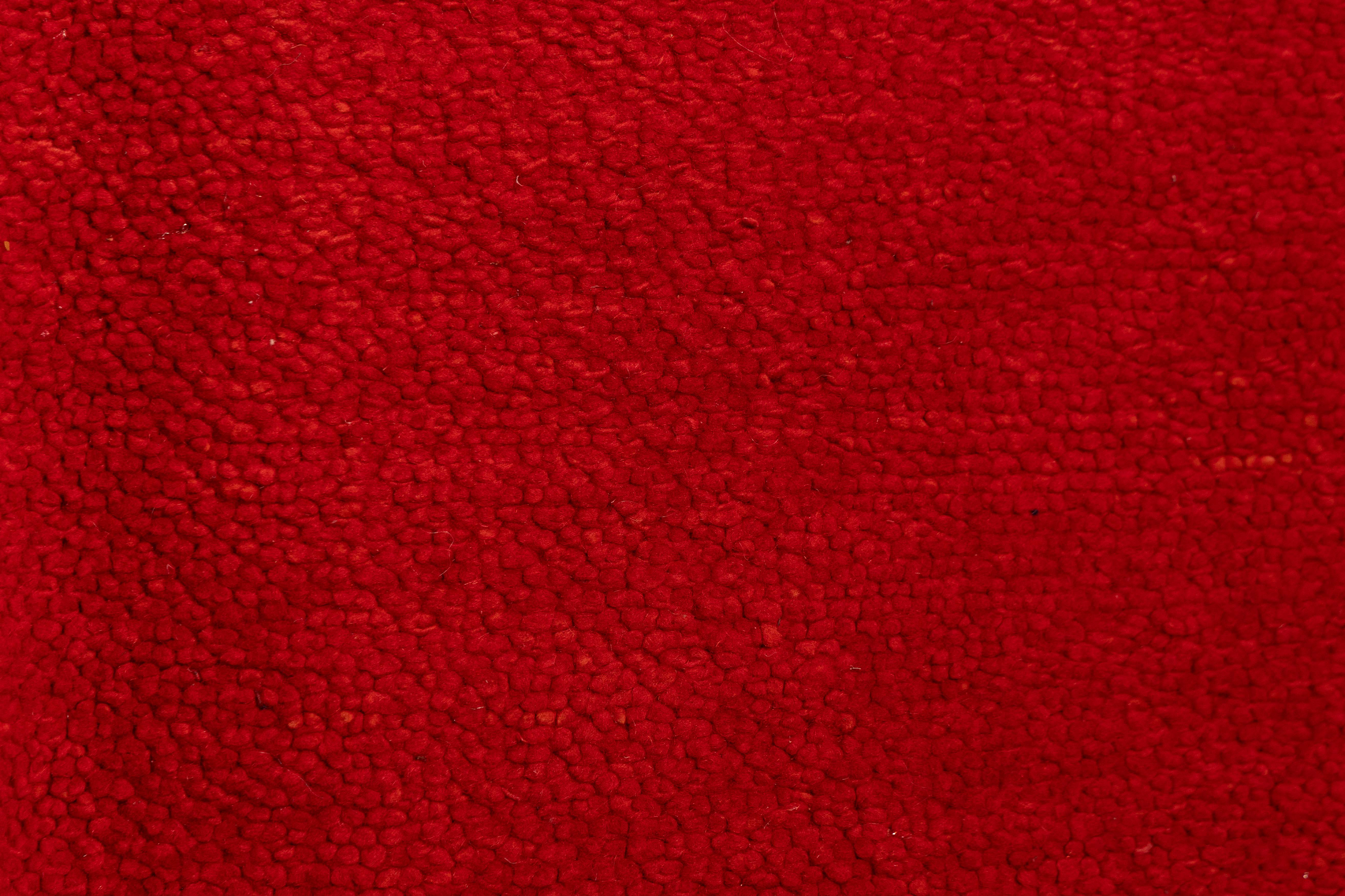 Vintage North African Low-Pile Wool Rug - Circa 1970