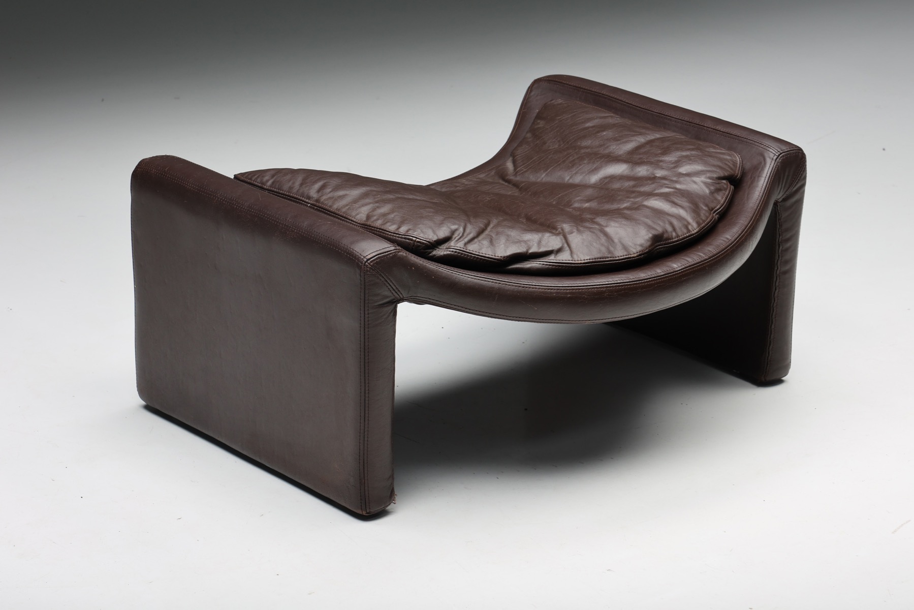 Vittorio Introini P60 Lounge Chair with Ottoman for Saporiti - 1969