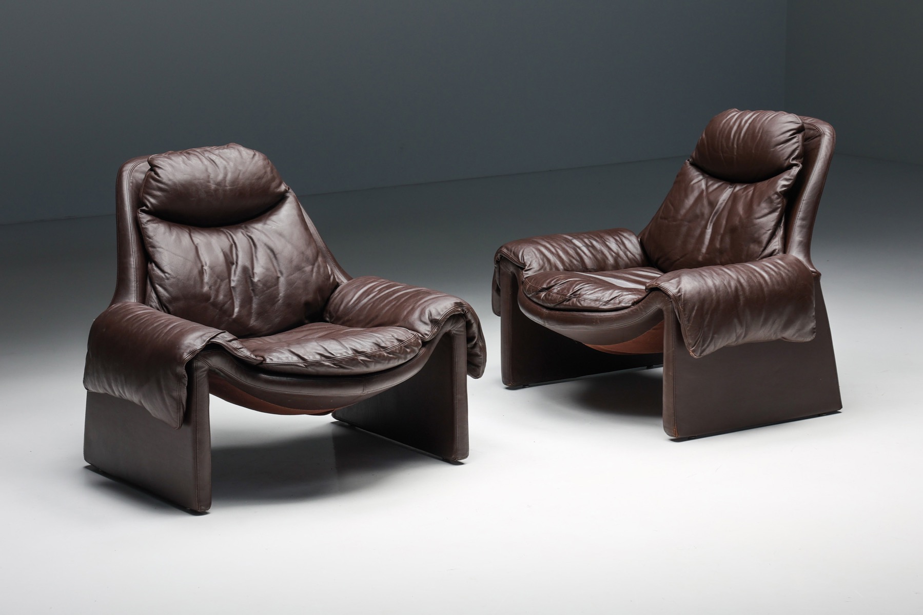 Vittorio Introini P60 Lounge Chair with Ottoman for Saporiti - 1969