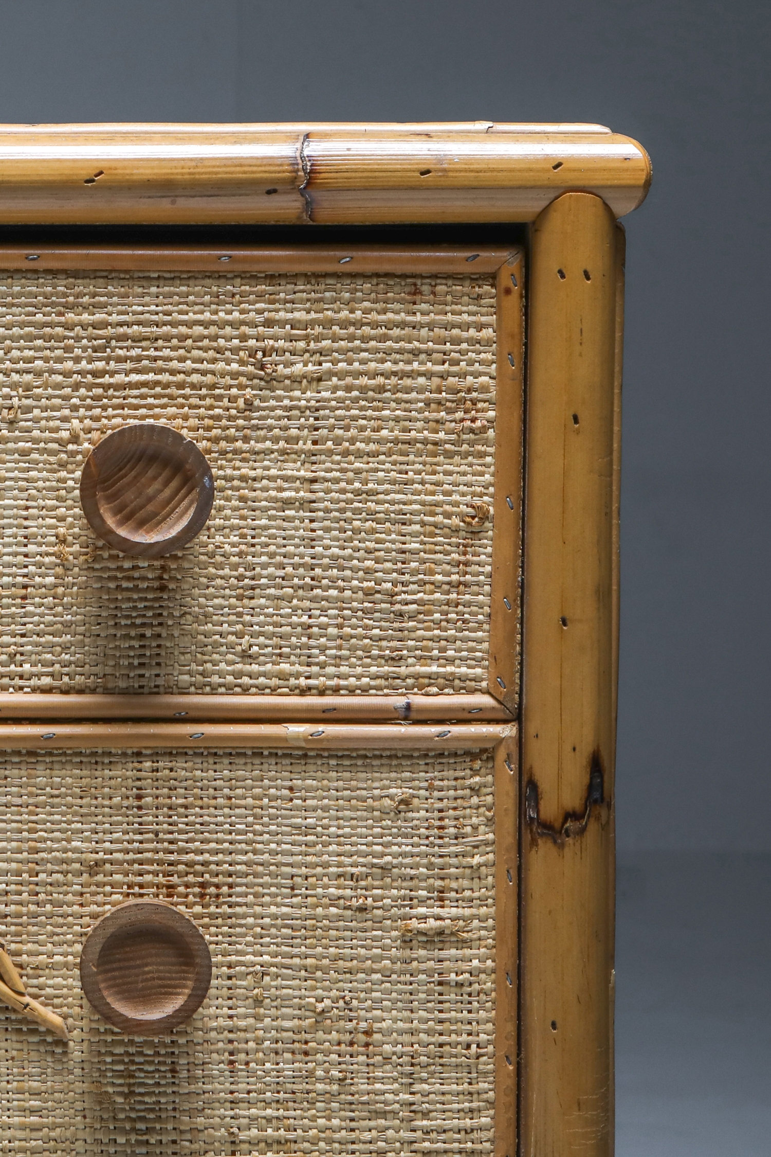 Vivai del Sud Bamboo Chest of Drawers, Italy - 1970's