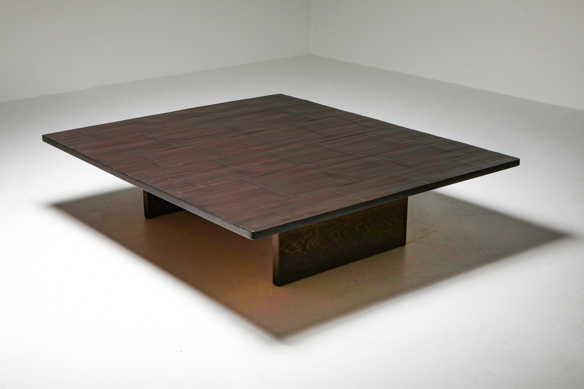 Axel Vervoordt Wenge and Bamboo Coffee Table - 1980's