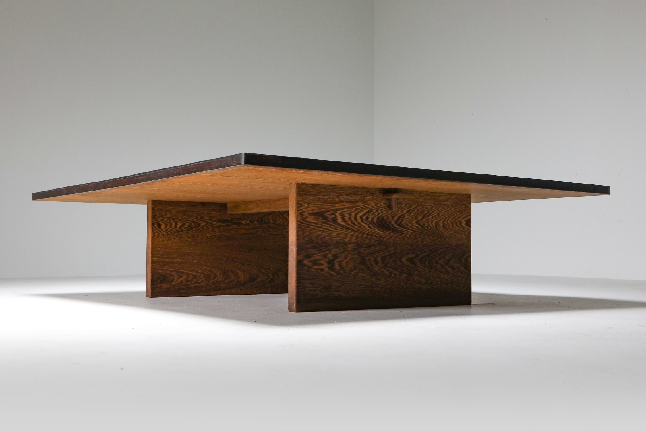 Axel Vervoordt Wenge and Bamboo Coffee Table - 1980's