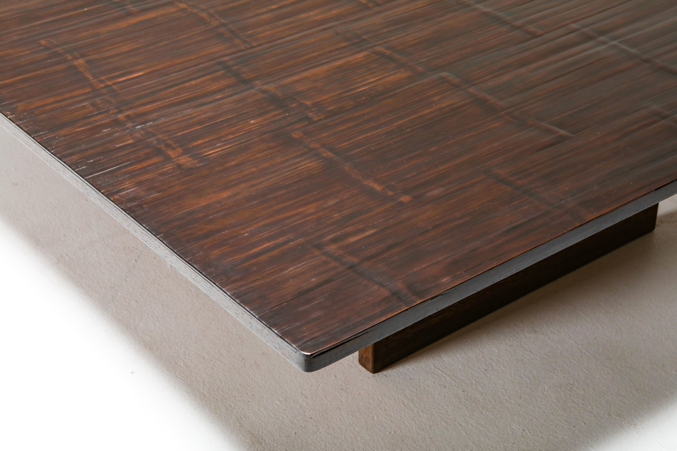 Axel Vervoordt Wenge and Bamboo Coffee Table - 1980's