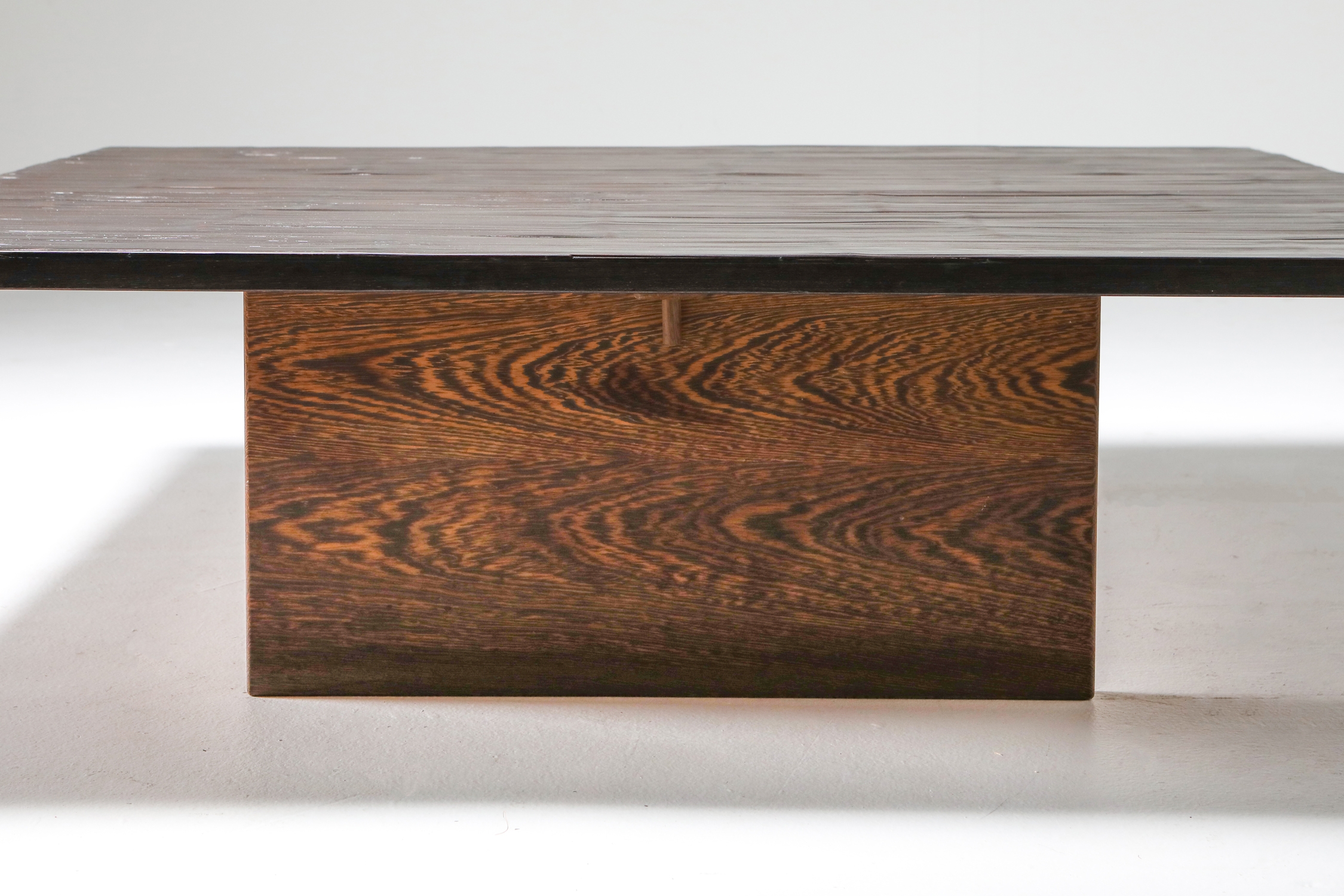Axel Vervoordt Wenge and Bamboo Coffee Table - 1980's