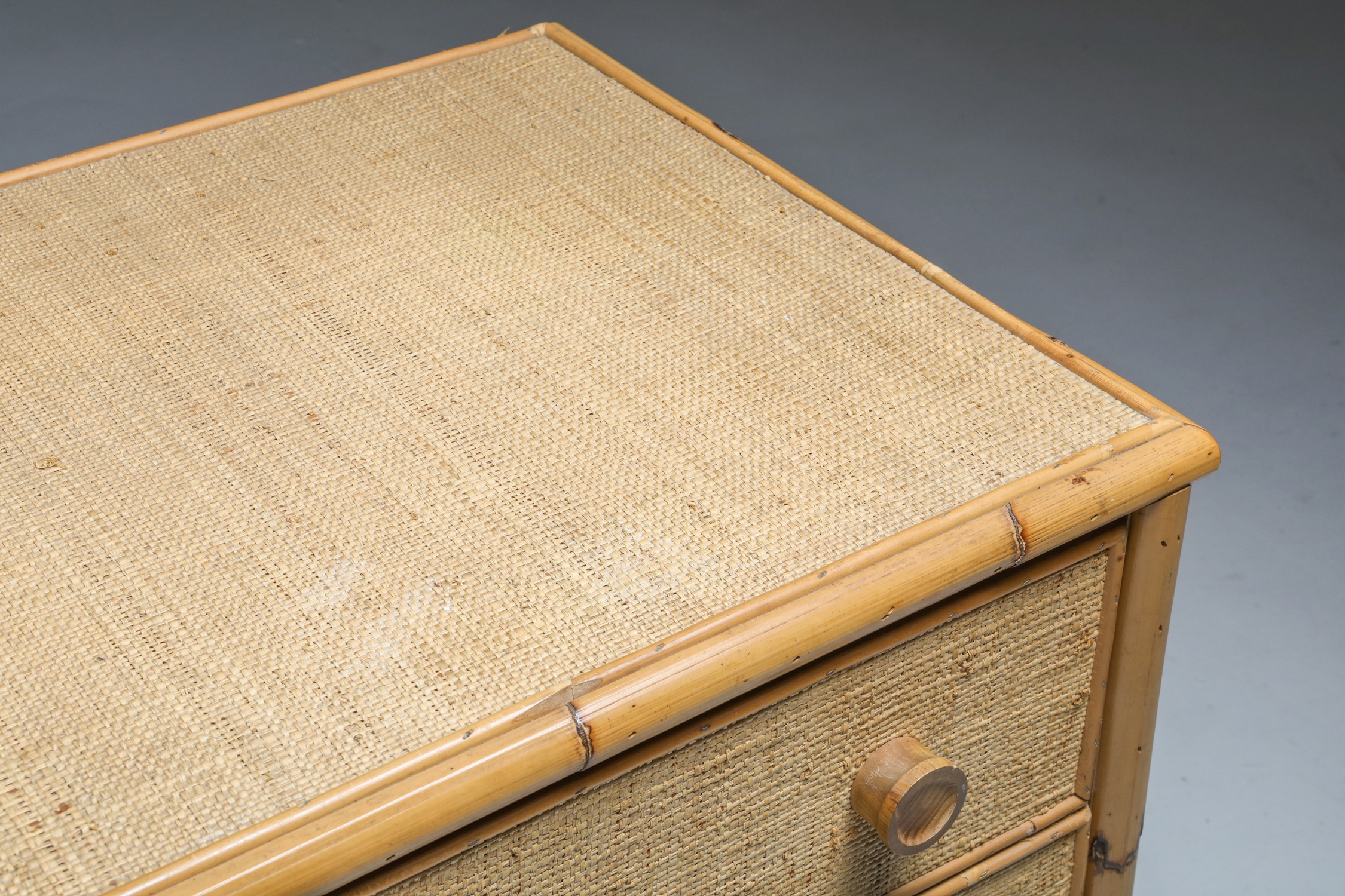 Vivai del Sud Bamboo Chest of Drawers, Italy - 1970's